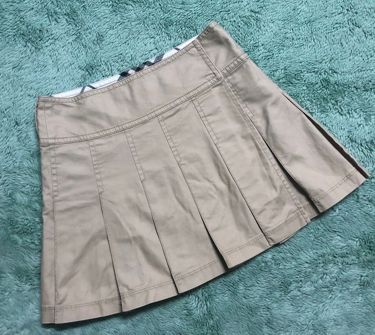 Burberry Burberry Blue Label Mini Skirt Brown Size 27" / US 4 / IT 40 - 2 Thumbnail
