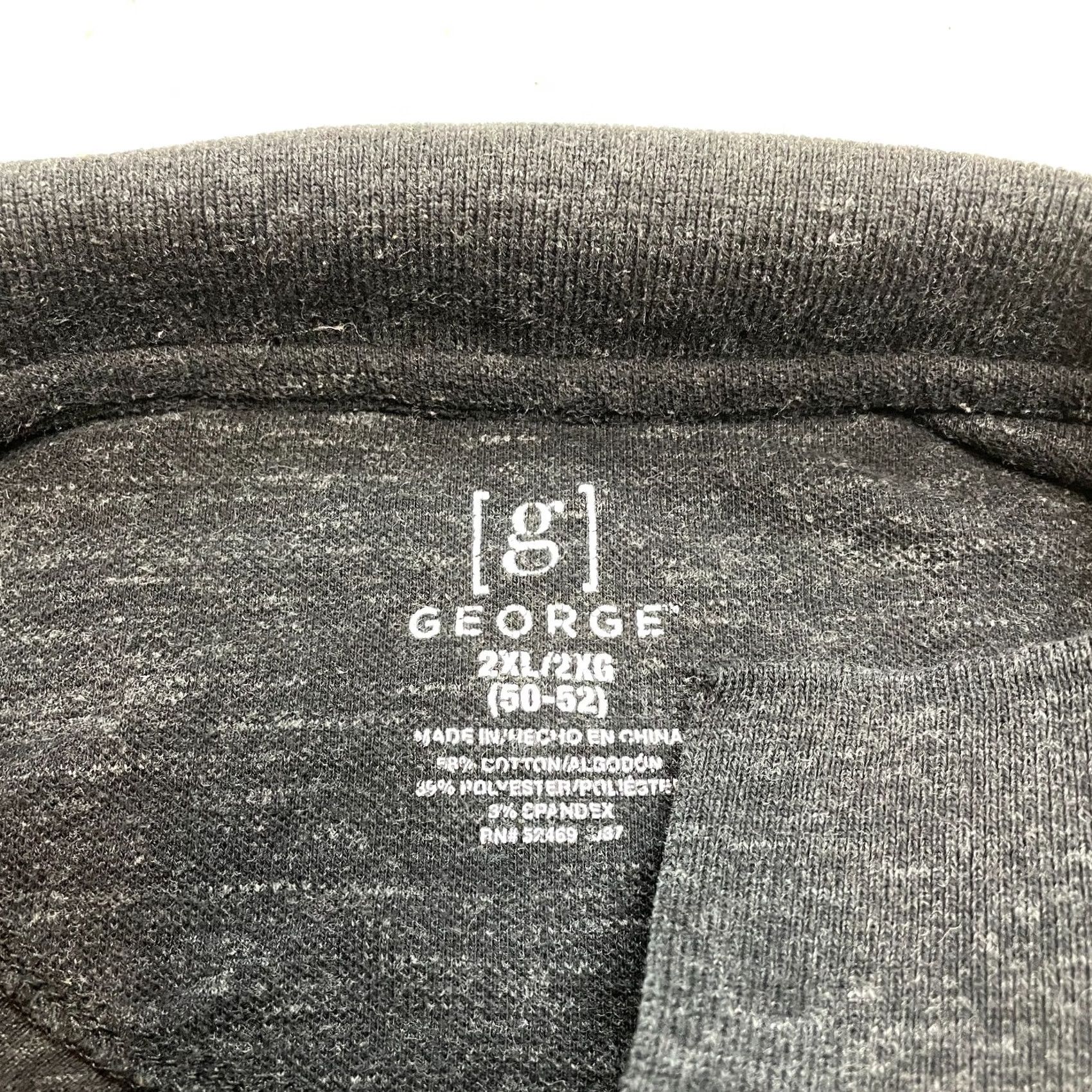 George George Polo Shirt Mens 2XL Dark Gray Short Sleeve Cotton Knit Golf Rugby with Logo Size US XXL / EU 58 / 5 - 2 Thumbnail
