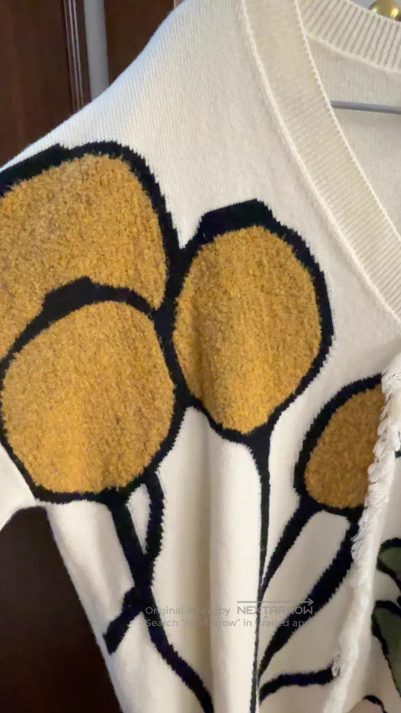 Loewe Loewe Floral Wool Blend Sweater Size S / US 4 / IT 40 - 4 Thumbnail