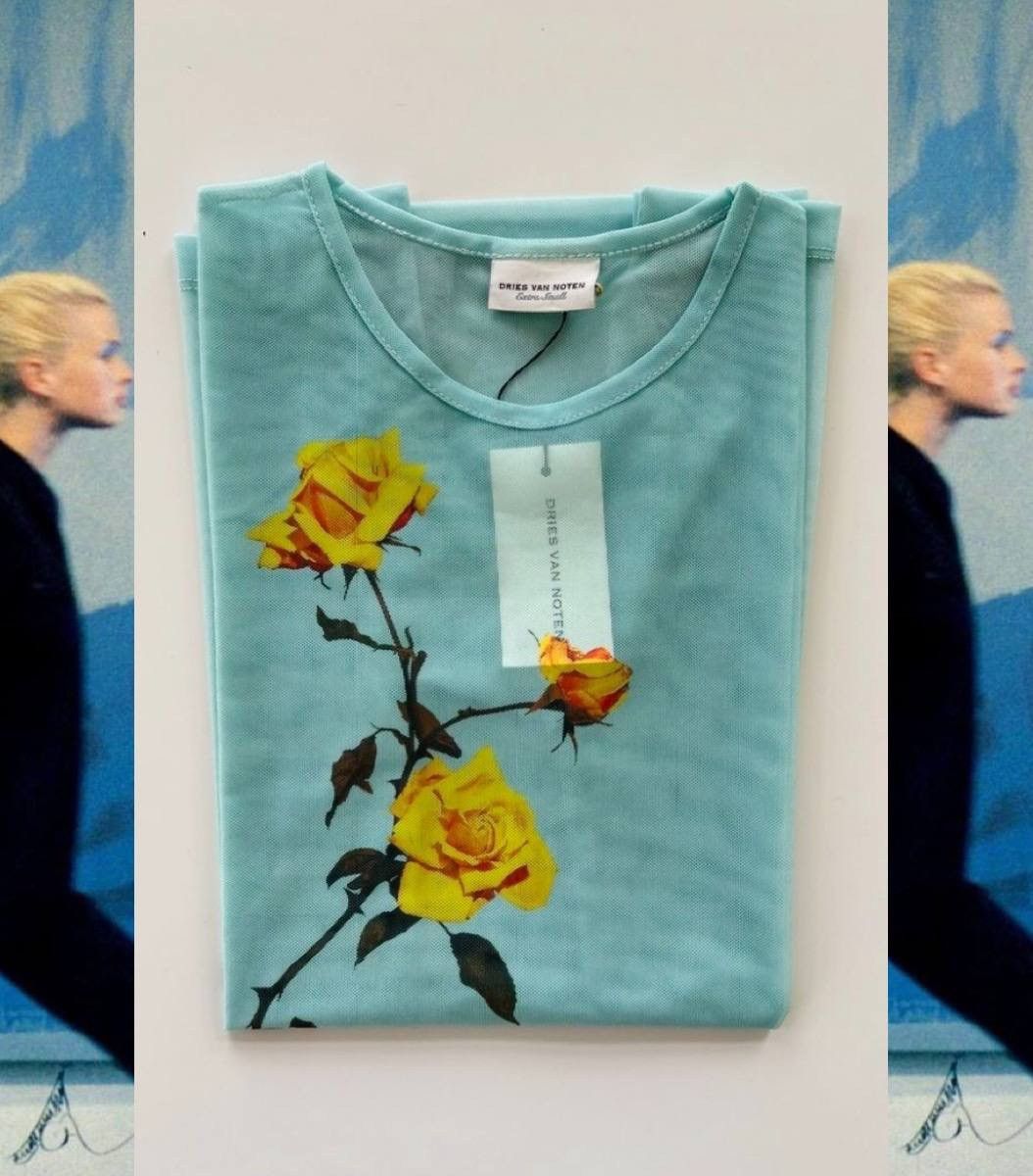 DRIES VAN NOTEN ⭐︎ 薔薇カットソー Dries Van Noten WMNS Floral Print Stretch-Tulle T-Shirt | Grailed