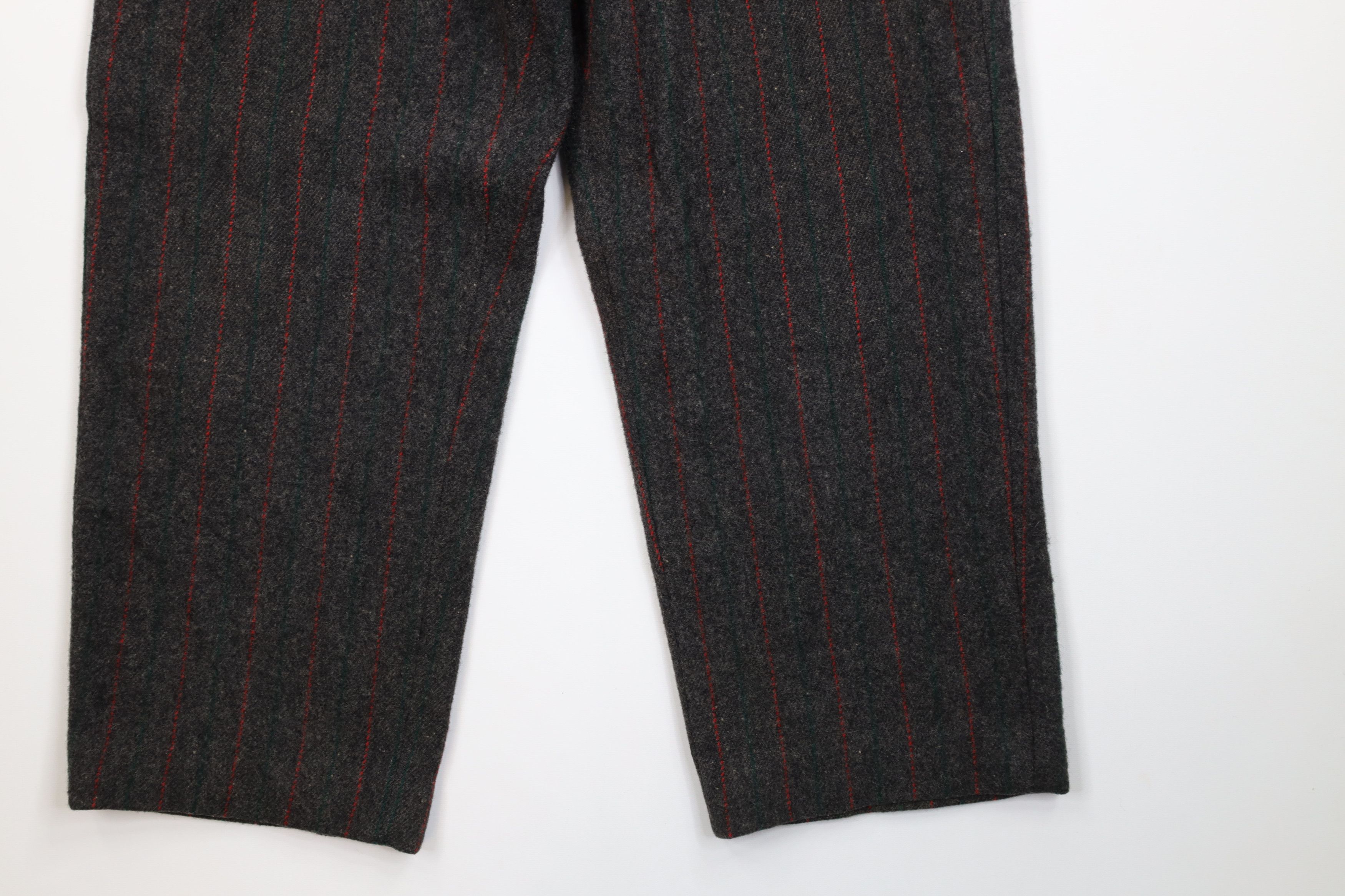 Woolrich Woolen Mills Vintage 70s Woolrich Heavy Wool Striped Wide Leg Pants USA Size US 34 / EU 50 - 4 Thumbnail