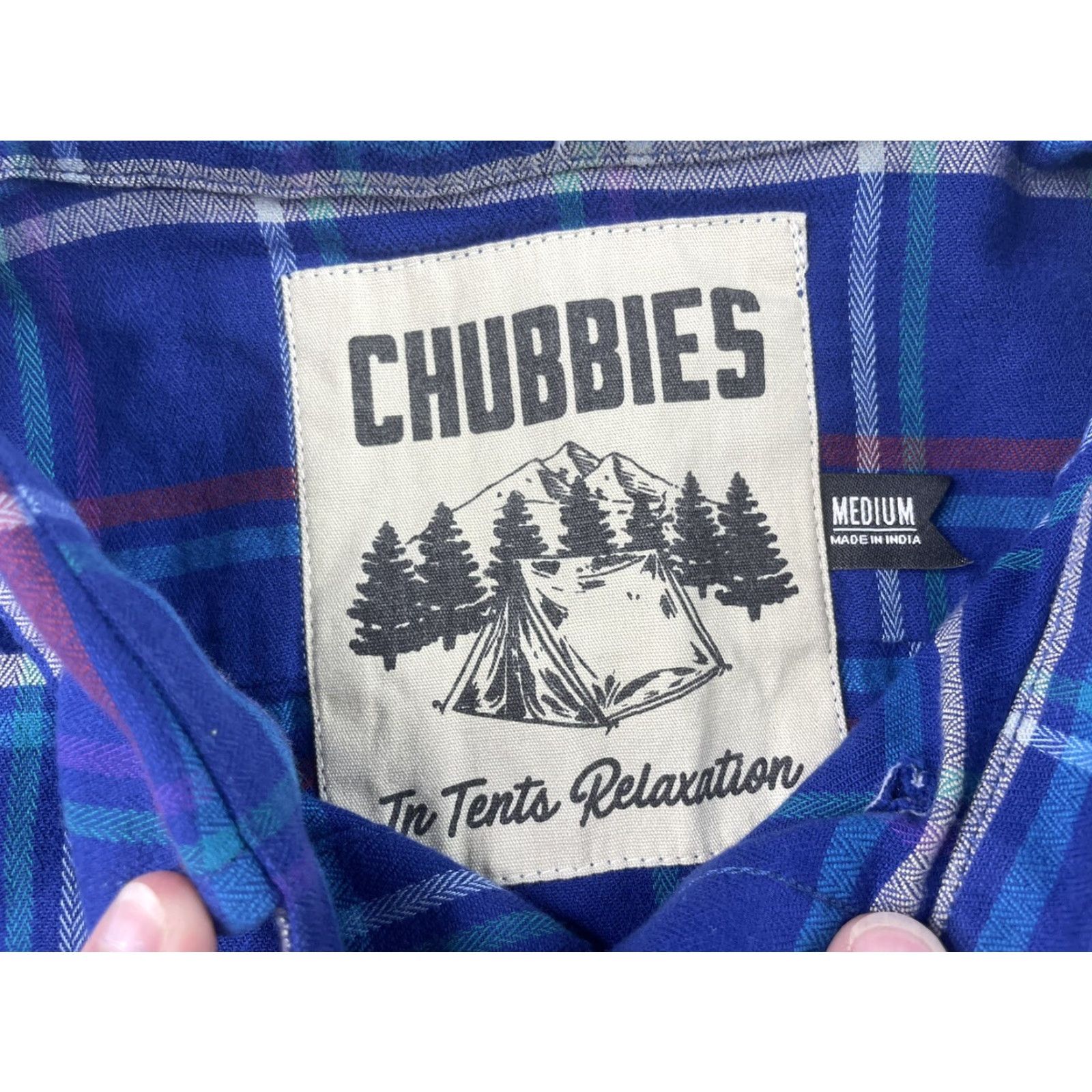 Chubbies VINTAGE Chubbies in Tents Relaxation Flannel Plaid Button Up Shirt Mens Medium Size US M / EU 48-50 / 2 - 3 Thumbnail