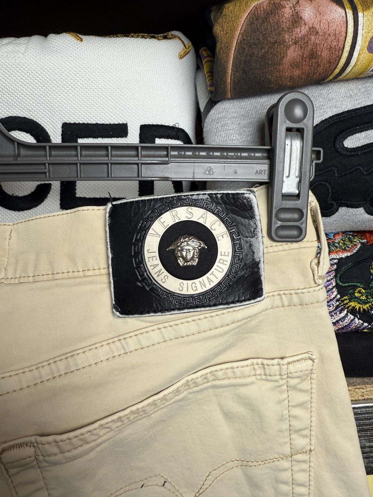 Versace Vintage Medusa Pattern Versace Jeans Signature Denim Size US 35 - 8 Thumbnail