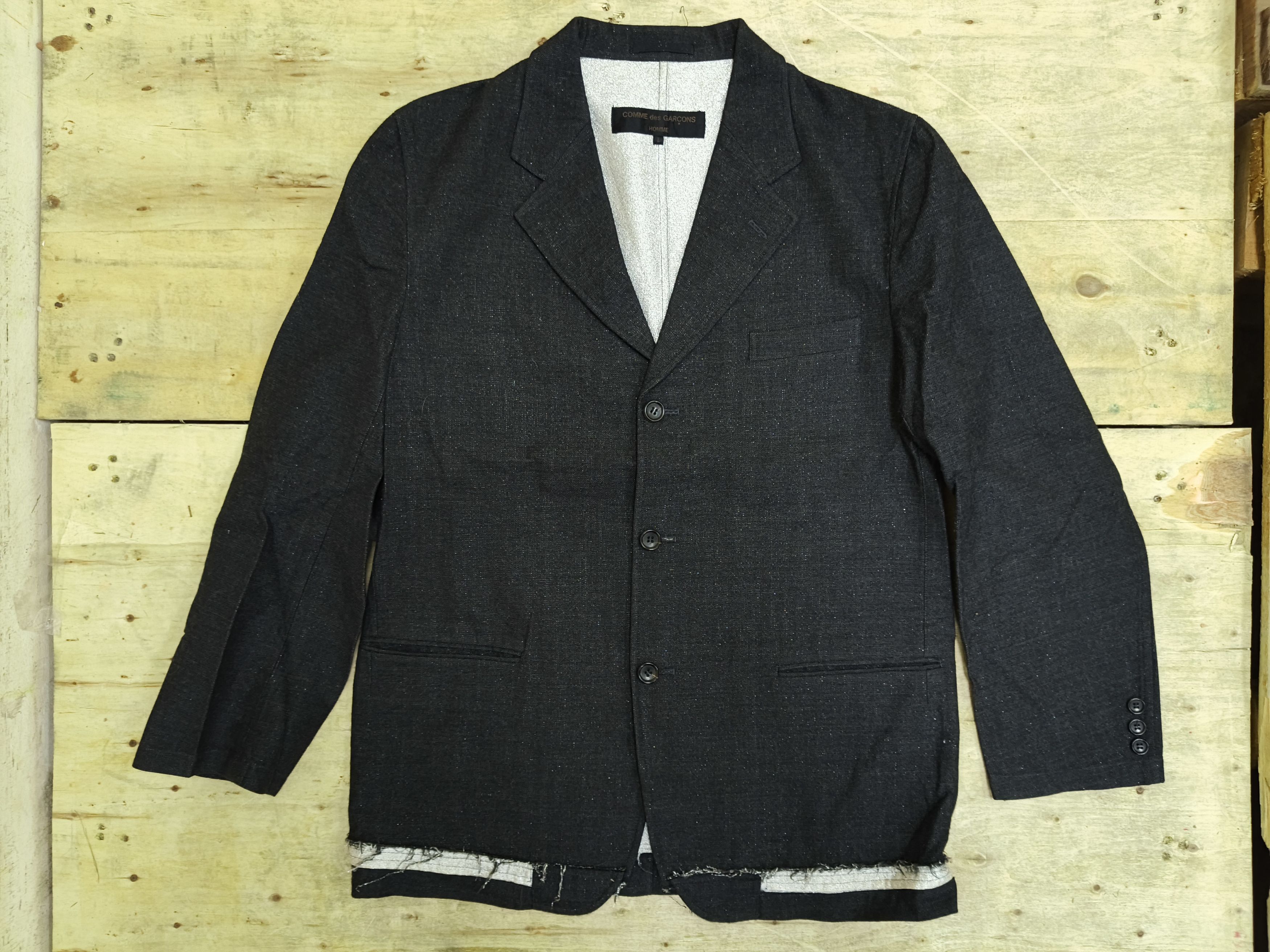 Vtg 🔥 CDG Homme AD2002 Tanaka Silver Hem Switch 002