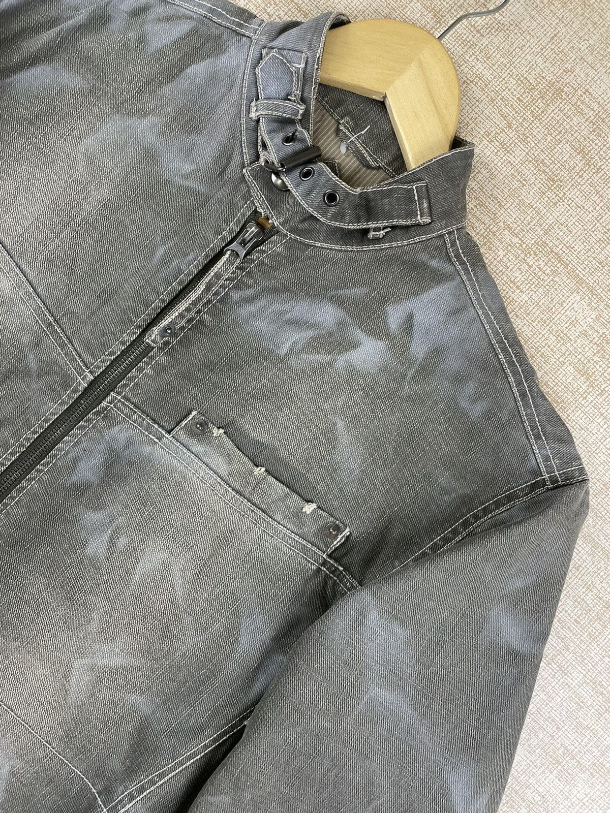 Vintage ALLIX DESIGN Japanese Brand Acid Wash Grey Jacket