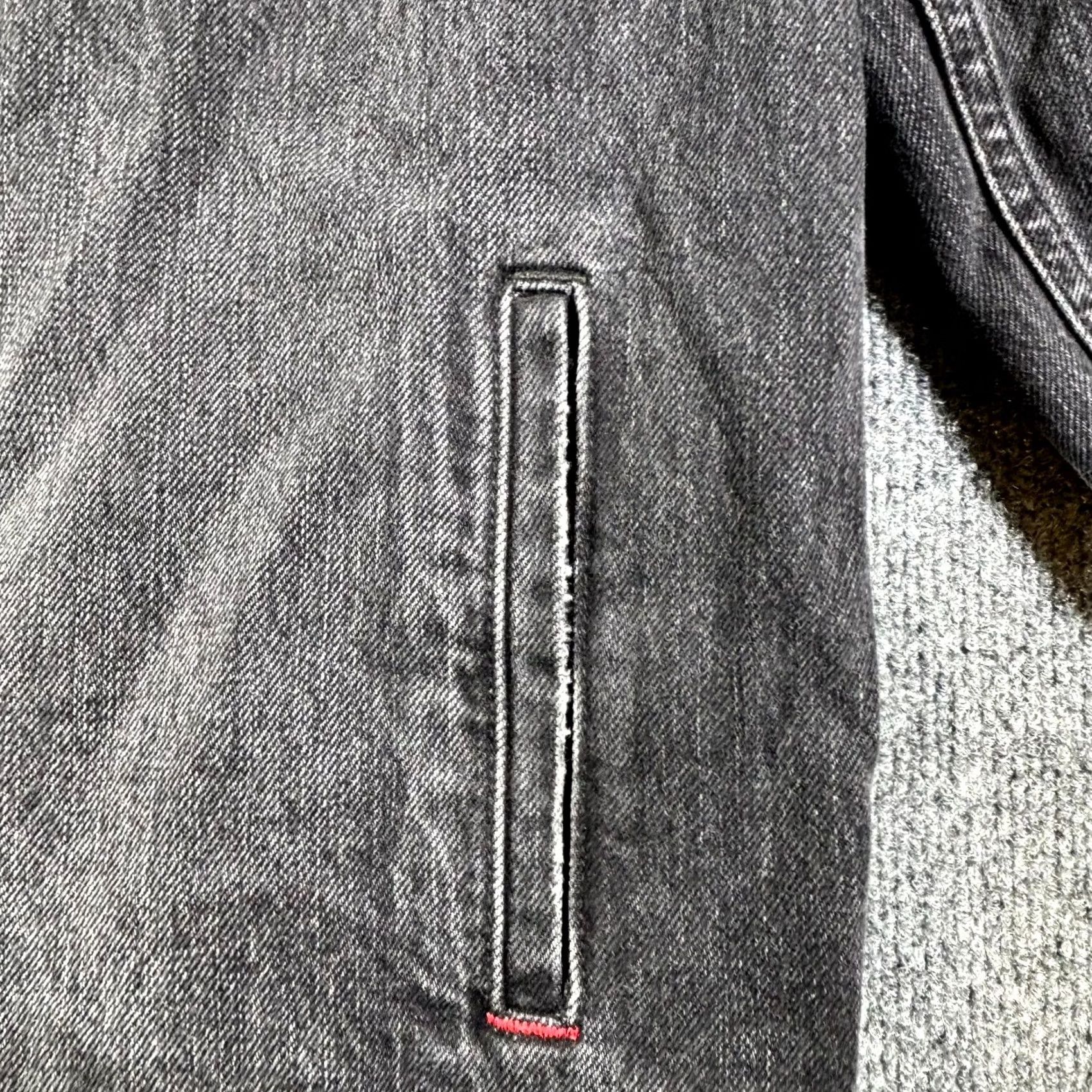 Denime Trinidad3 Mens Trucker Jacket Denim Gray Medium Front Button Streetwear Jacket Size US M / EU 48-50 / 2 - 6 Thumbnail