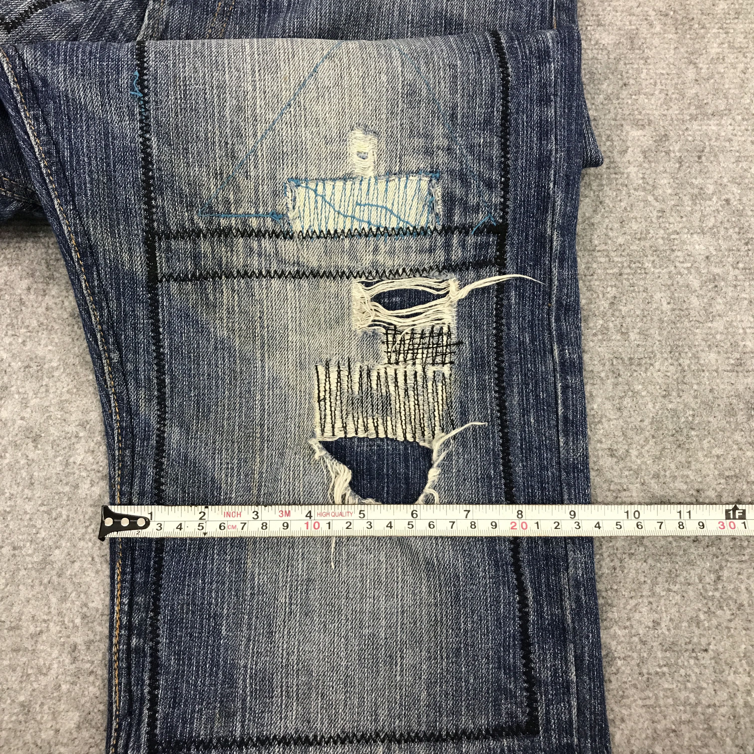 Japanese Brand JAPAN DECOMP PATCHWORK DESIGN DISTRESSED JEAN Size US 31 - 6 Thumbnail