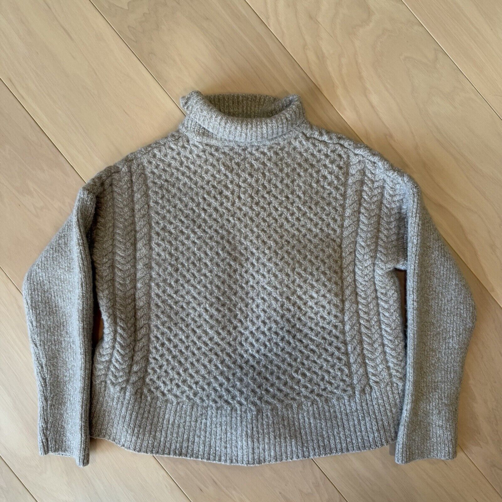 Aviator Nation AYR Le Square Sweater Women's S Oatmeal Wool Knit Glam Boho Size S / US 4 / IT 40 - 8 Thumbnail