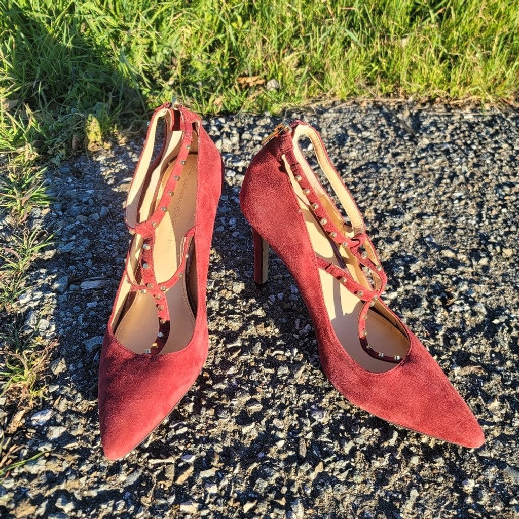Banana Republic Banana Republic Women's Burgundy and Red Courts Size US 9 / IT 39 - 6 Thumbnail