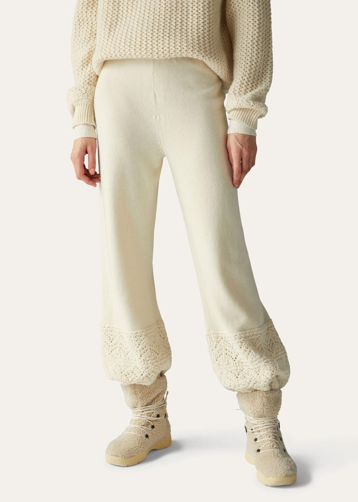 Loro Piana o1srvl11e1224 Engadin Cashmere Pant in Off White Size 27" / US 4 / IT 40 - 4 Thumbnail