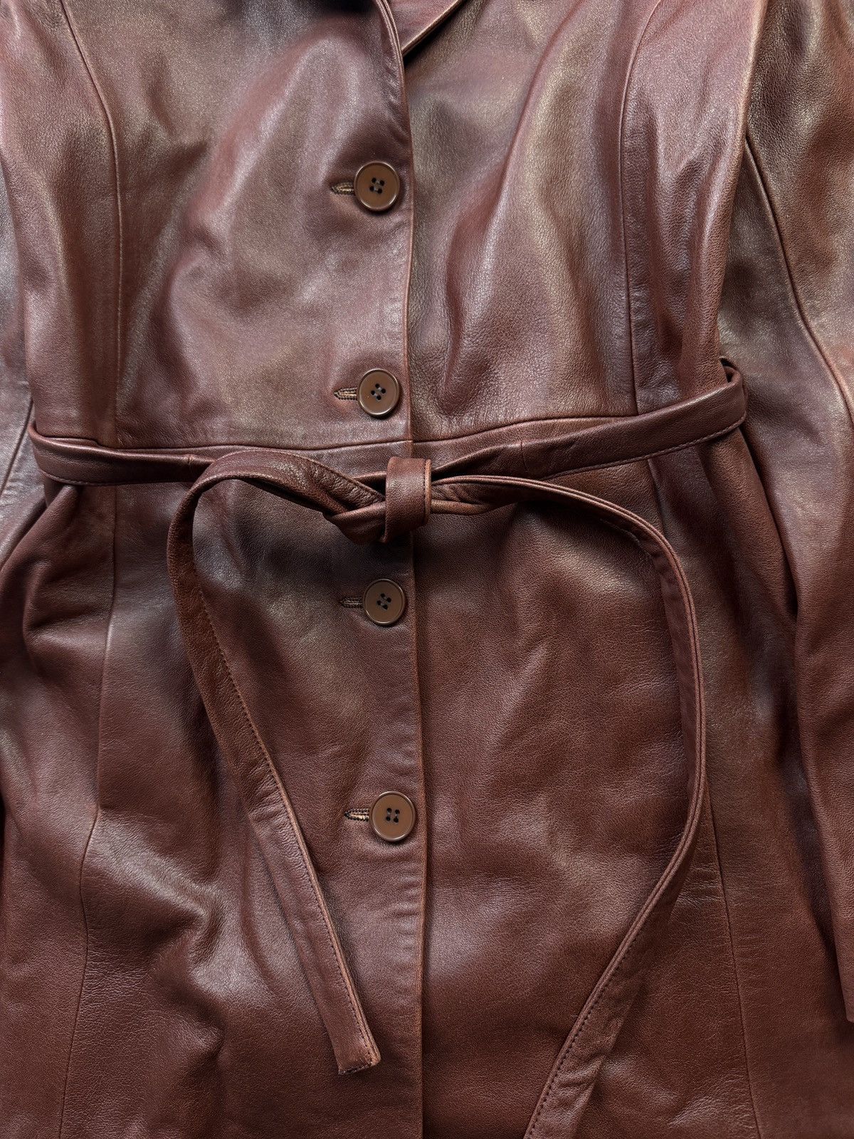 Nour Hammour Nour Hammour Leather Trench Coat Jacket Size S / US 4 / IT 40 - 5 Thumbnail