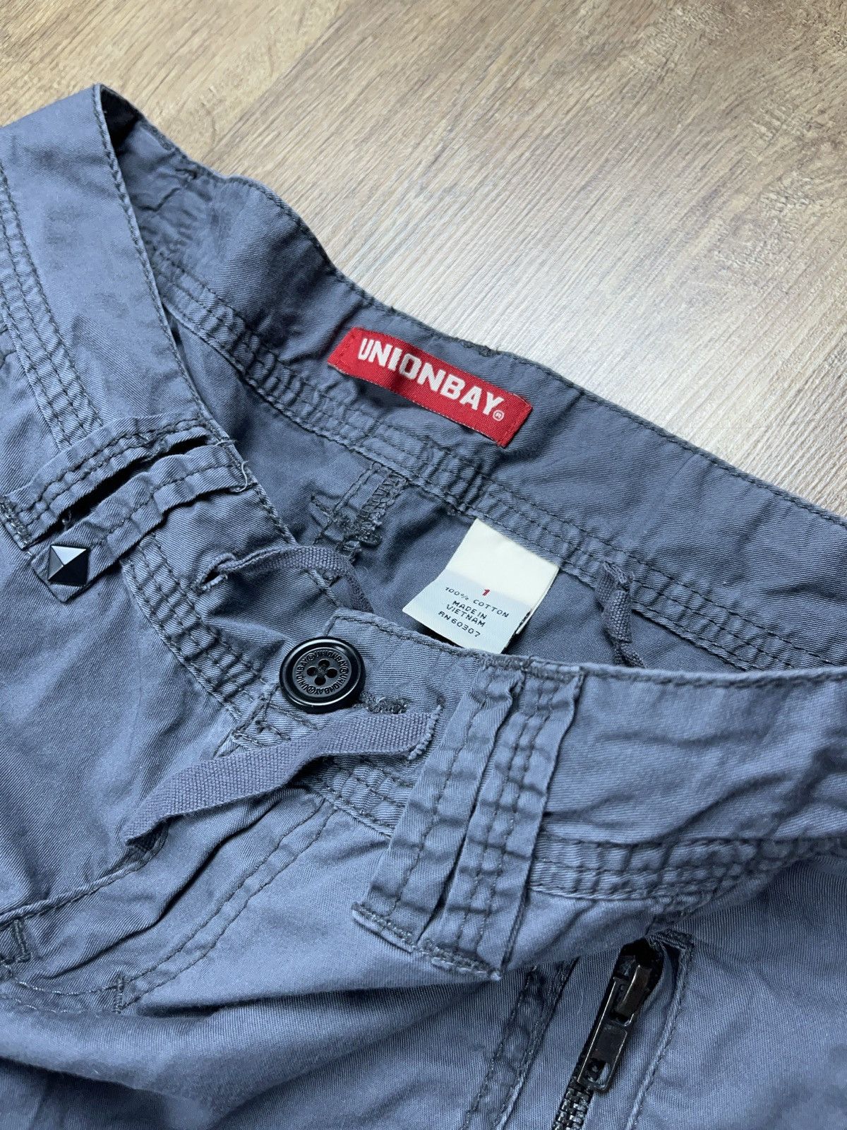 Japanese Brand × UNIONBAY ➕cargo unionbay avant garde style studded pants rare y2k Size 28" / US 6 / IT 42 - 4 Thumbnail