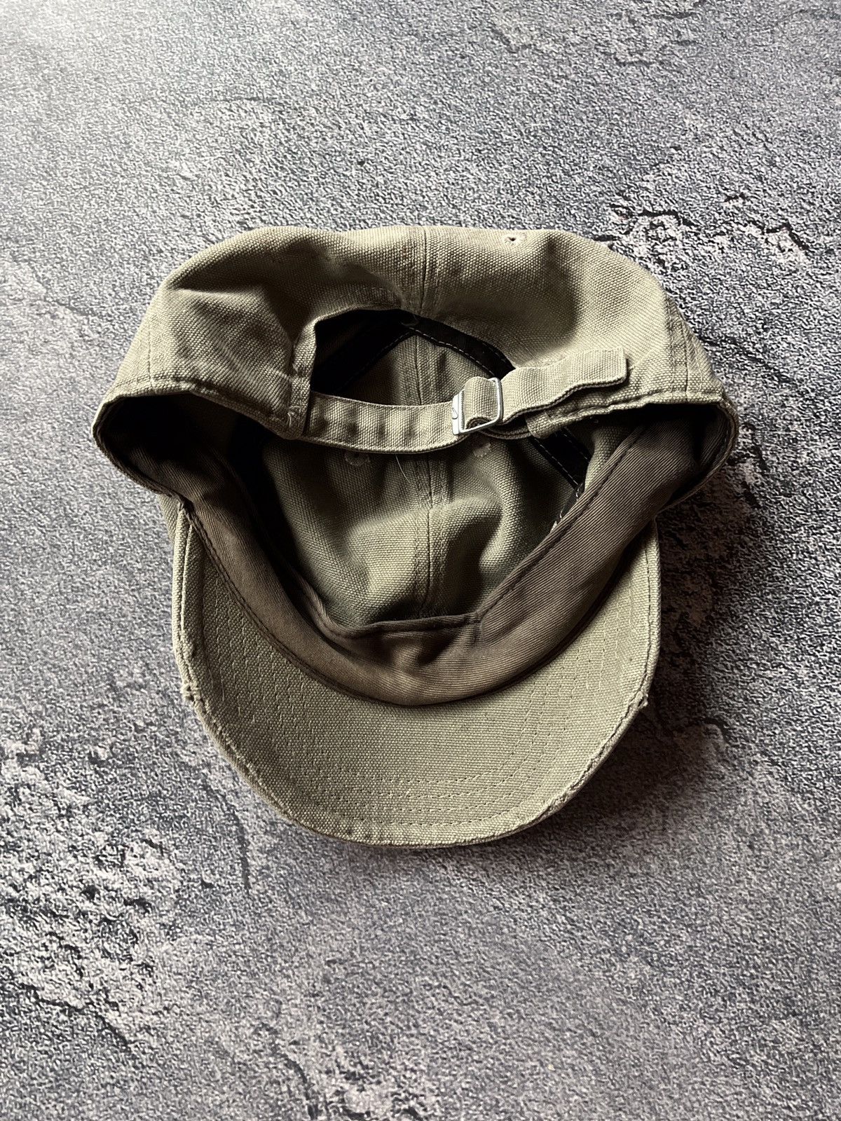 Nike × Vintage Vintage Nike Metal Swoosh Cap Dad Hat 90s like drill Size ONE SIZE - 3 Thumbnail