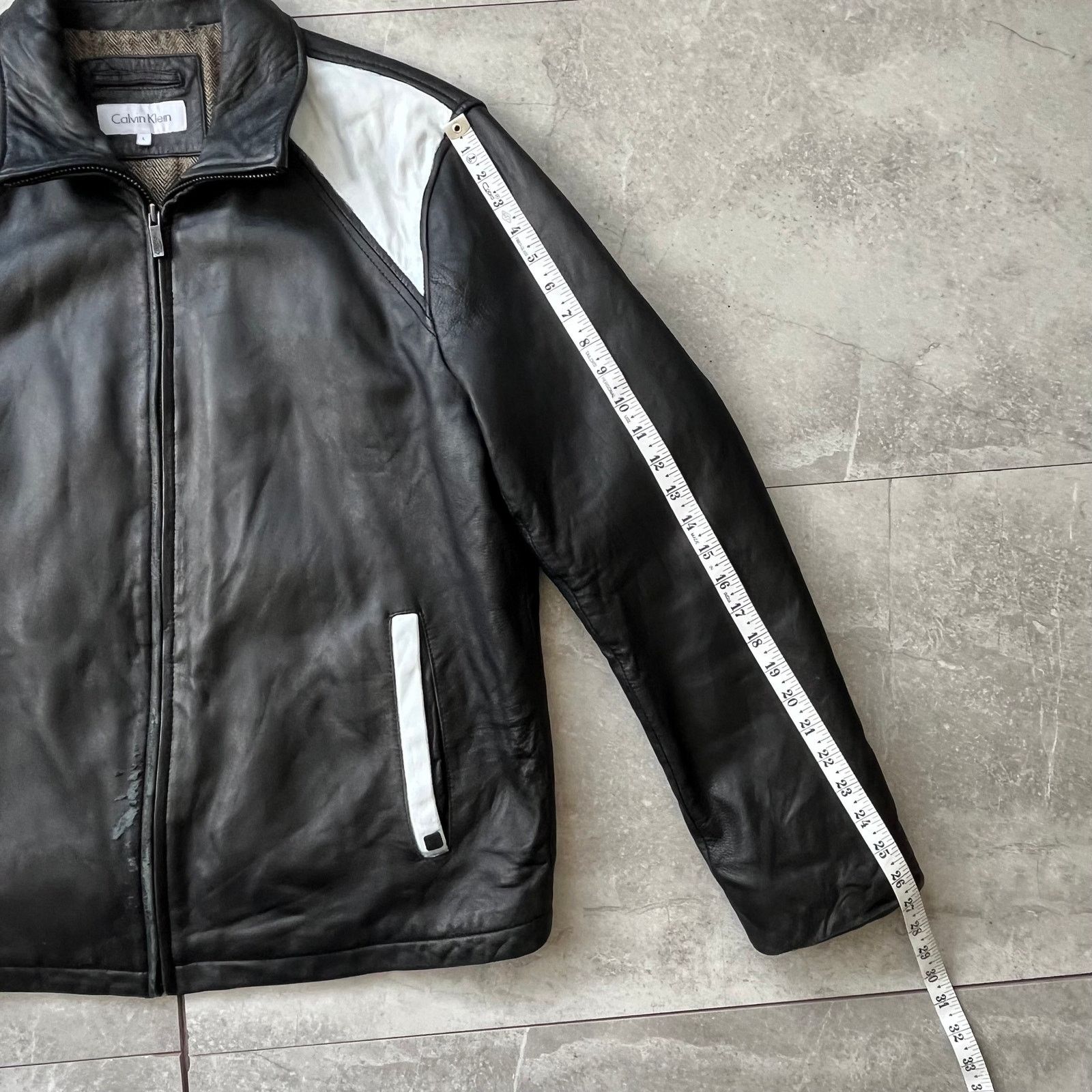 Calvin Klein Calvin Klein Black Leather Moto Jacket – Size L Size US L / EU 52-54 / 3 - 4 Thumbnail