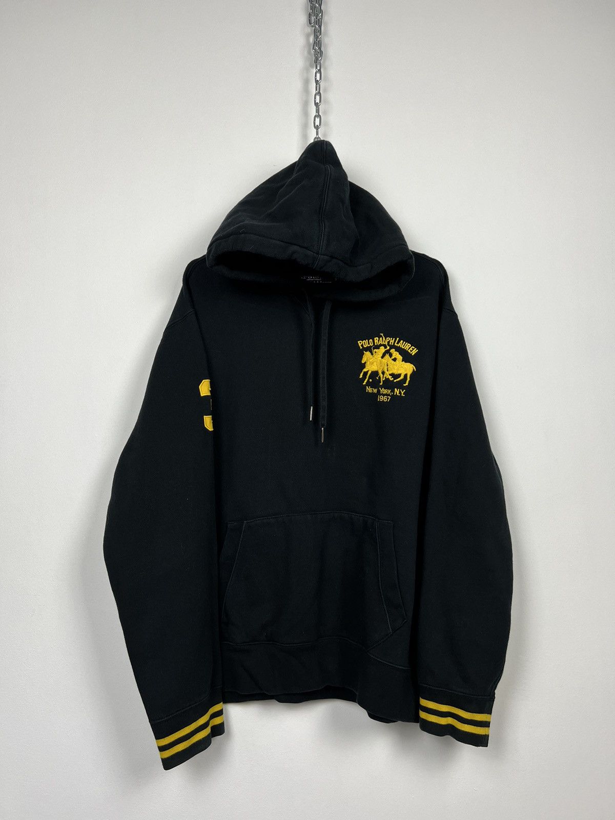 Polo Ralph Lauren Vintage Hoodie Triple Horse Sz XXL