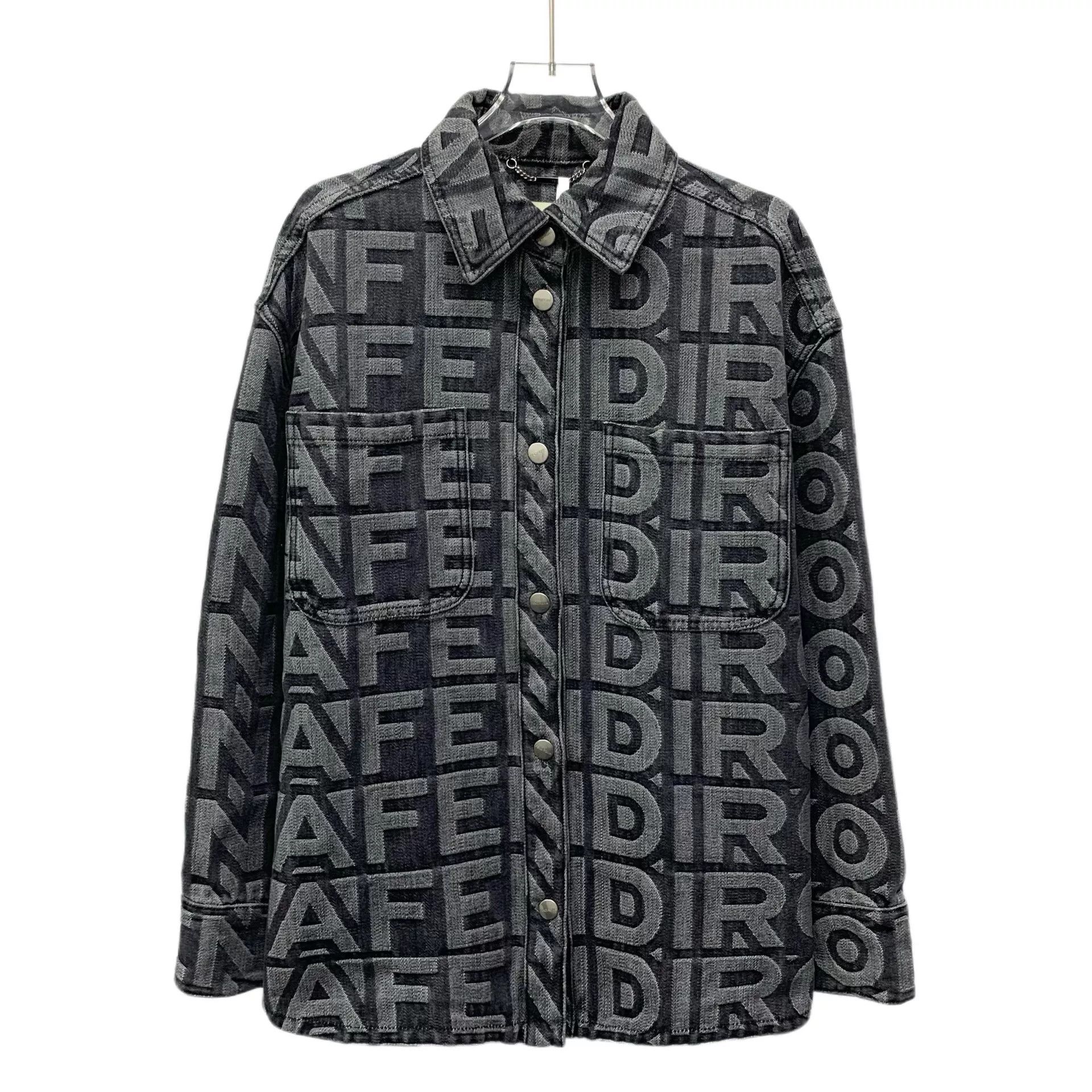 Fendi fendi gray logo long sleeve denim shirt Size US M / EU 48-50 / 2 - 1 Thumbnail