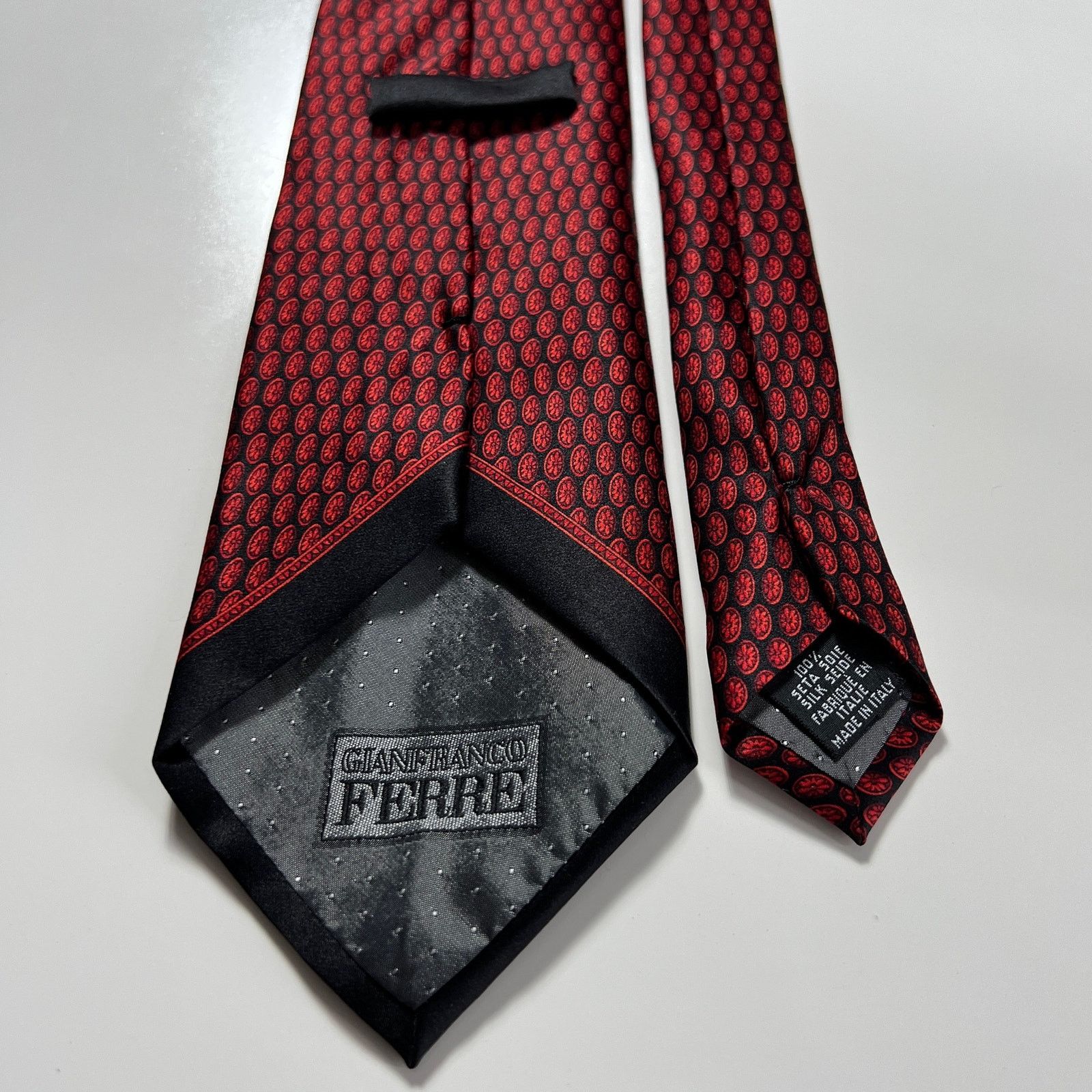 Gianfranco Ferre Gianfranco Ferre Men's Italy Tie Red Black 100% Silk Necktie Size ONE SIZE - 2 Thumbnail