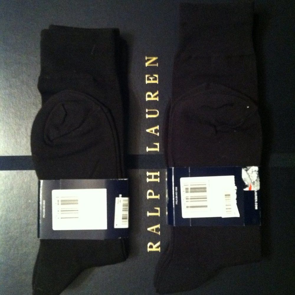 Polo Ralph Lauren 2 DOUBLE POLO RALPH LAUREN MENS NEW DRESS SOCKS SIZE: 6-12 Size ONE SIZE - 5 Thumbnail