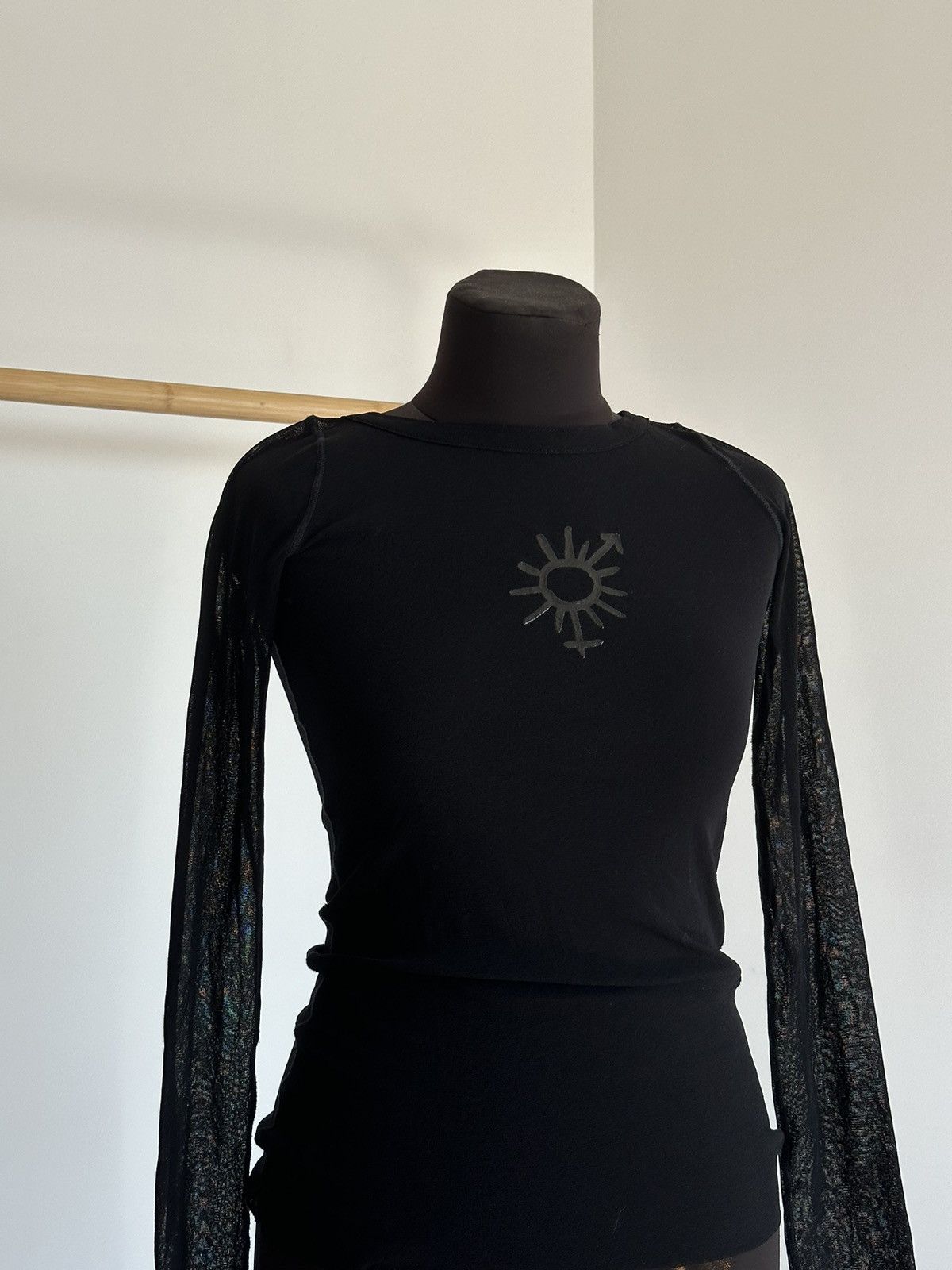 Other Vintage 2000s Jean Paul Gaultier Soleil Sun Logo Mesh Top Size M / US 6-8 / IT 42-44 - 2 Thumbnail