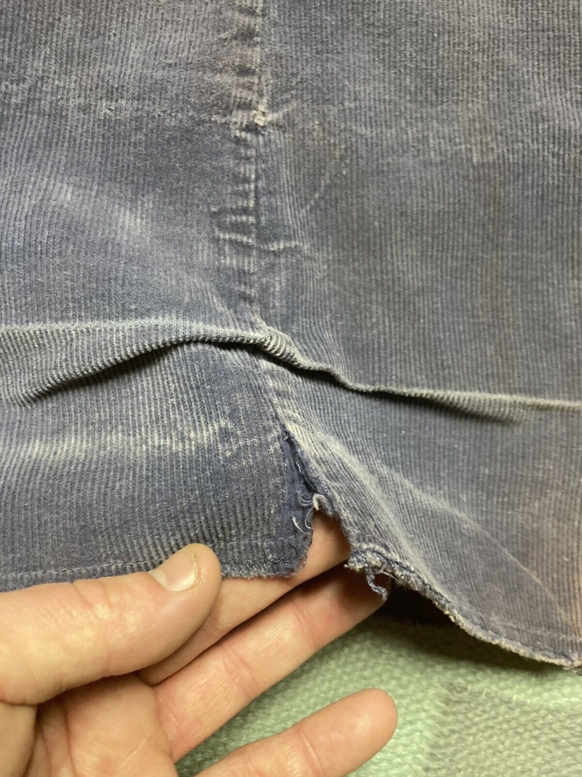 Vintage 70s corduroy bell bottoms elephant flare pants faded 22x33 Size 22" - 4 Thumbnail