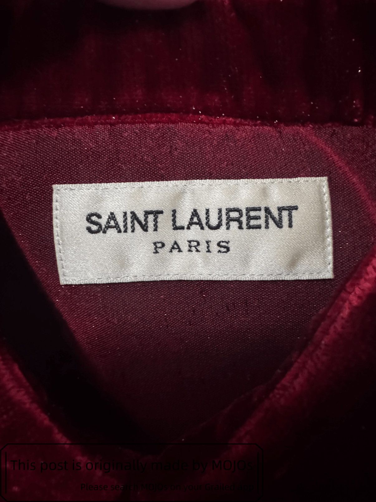Saint Laurent Paris Saint Laurent Paris 16AW Velvet Western Shirt mojos1718 Size US S / EU 44-46 / 1 - 7 Thumbnail