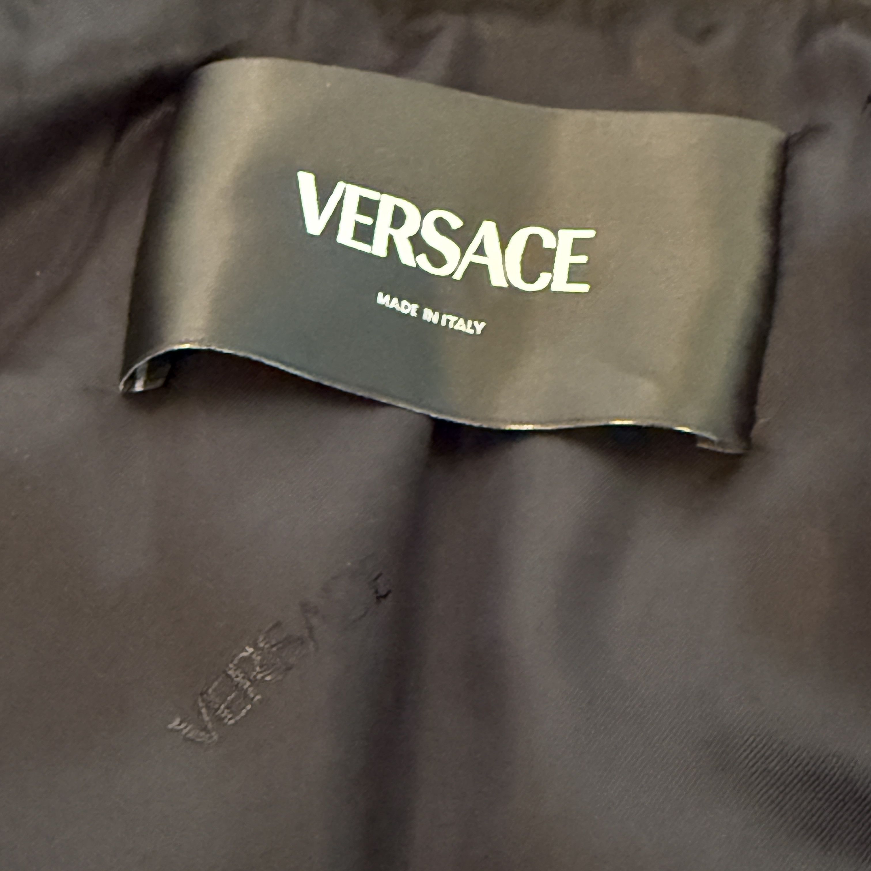 Versace Versace Bomber Jacket Black Heritage Print on back, 56 Size US XL / EU 56 / 4 - 18 Thumbnail