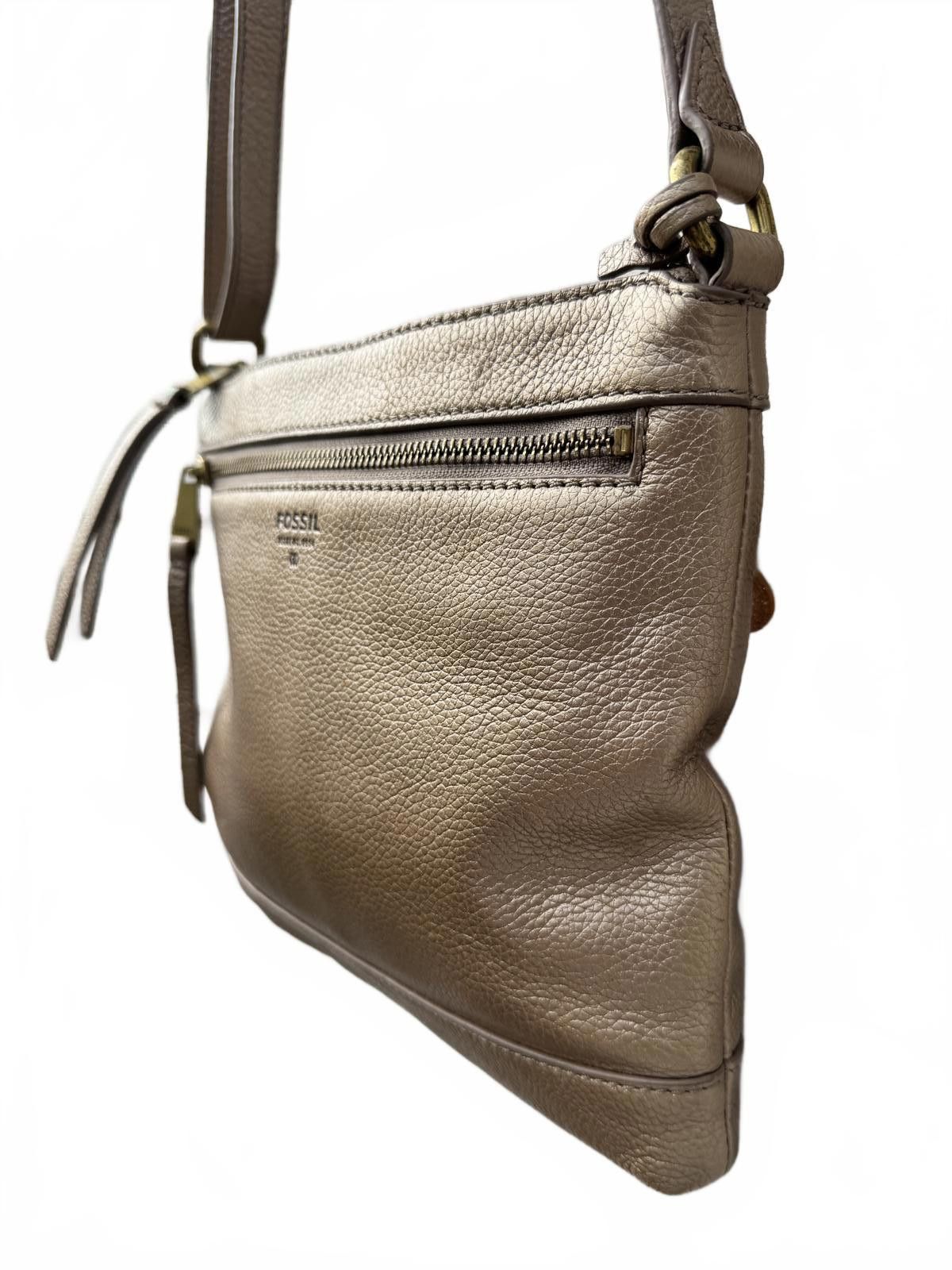 Fossil Fossil Metallic Gold Leather Crossbody Bag Size ONE SIZE - 3 Thumbnail