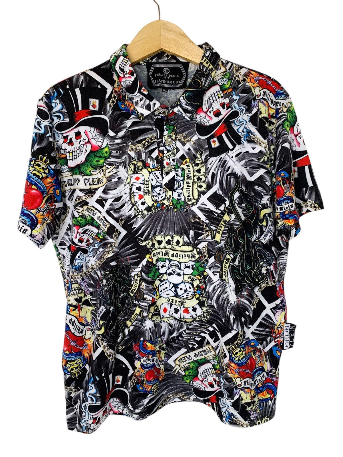 Philipp Plein Philip plein platinum cut polo shirt with ed hardy style Size US M / EU 48-50 / 2 - 1 Thumbnail
