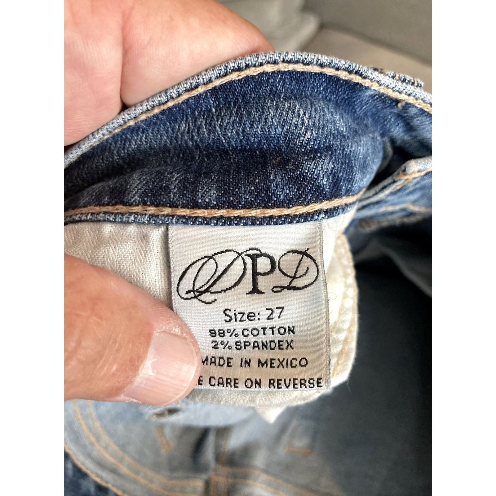 Denime DPD Deluxe Premium Denim Jeans Women's Size 28" X 32" Flared Blue Denim Size 27" / US 4 / IT 40 - 3 Thumbnail