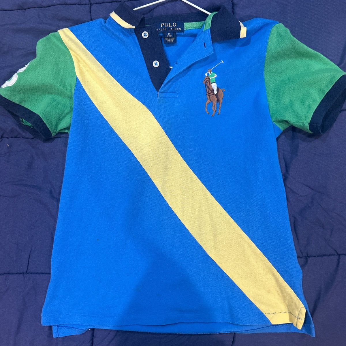 Polo Ralph Lauren Vintage blue green and yellow polo Ralph Lauren Size M / US 6-8 / IT 42-44 - 1 Thumbnail
