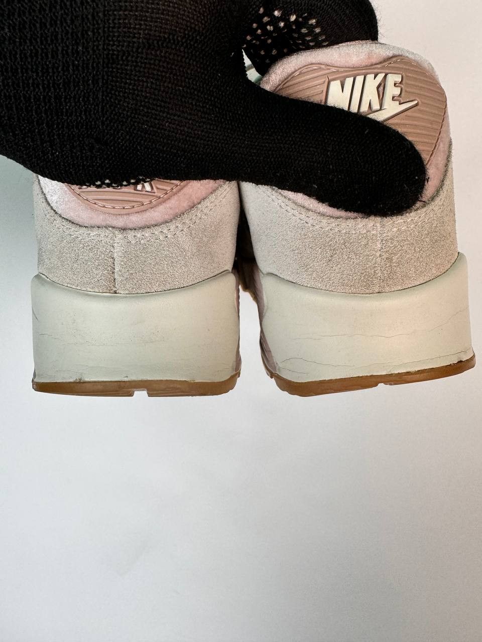 Nike × Vintage Nike Womens Air Max 90 Pink Gray Velvet Sneakers Shoes Size US 8 / IT 38 - 5 Thumbnail