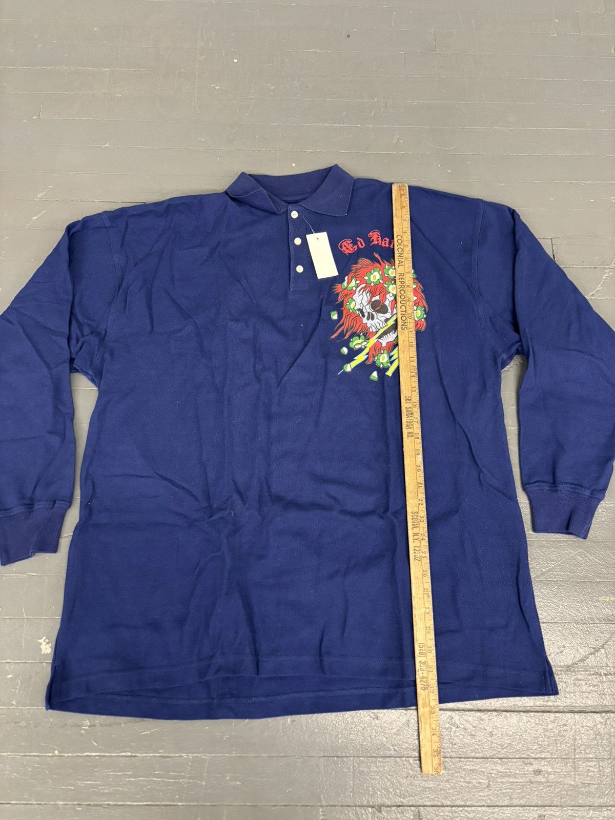 Affliction × Christian Audigier × Ed Hardy Y2K Ed Hardy Polo Longsleeve shirt Size US XXL / EU 58 / 5 - 6 Thumbnail