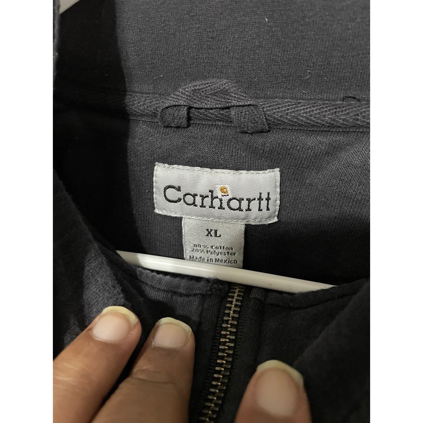 Carhartt Size XL-VTG Carhartt Men’s Quarter Zip Black Neck Pullover Size US XL / EU 56 / 4 - 3 Thumbnail