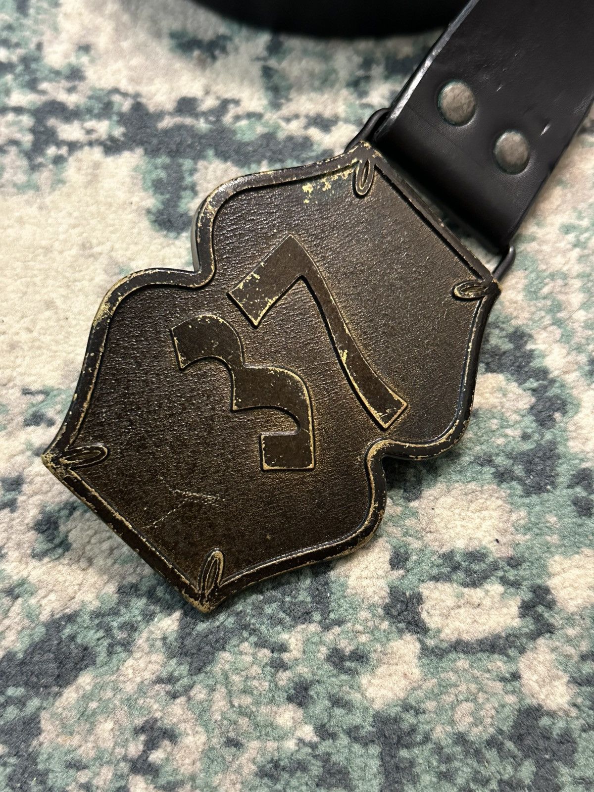 Hysteric Glamour 1990 - Hysteric Glamour 37 Buckle Solid Leather Belt Size ONE SIZE - 4 Thumbnail