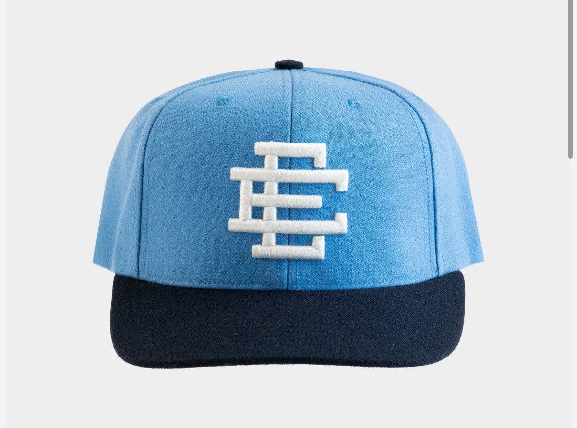 Eric Emanuel Eric Emanuel Carolina blue w navy EE snapback hat Size ONE SIZE - 1 Thumbnail