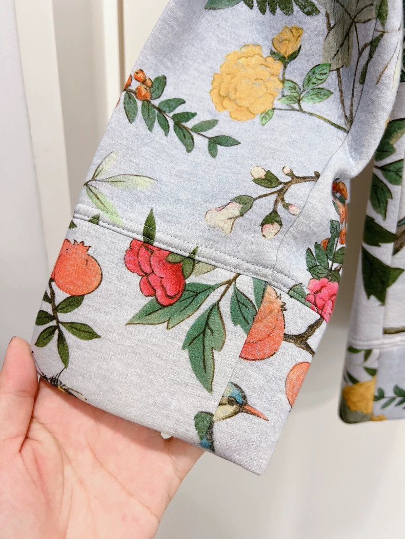 Gucci Gucci Flower and bird print sweatshirt top pullover 2504-Ne Size XXS / US 00 / IT 34 - 4 Thumbnail