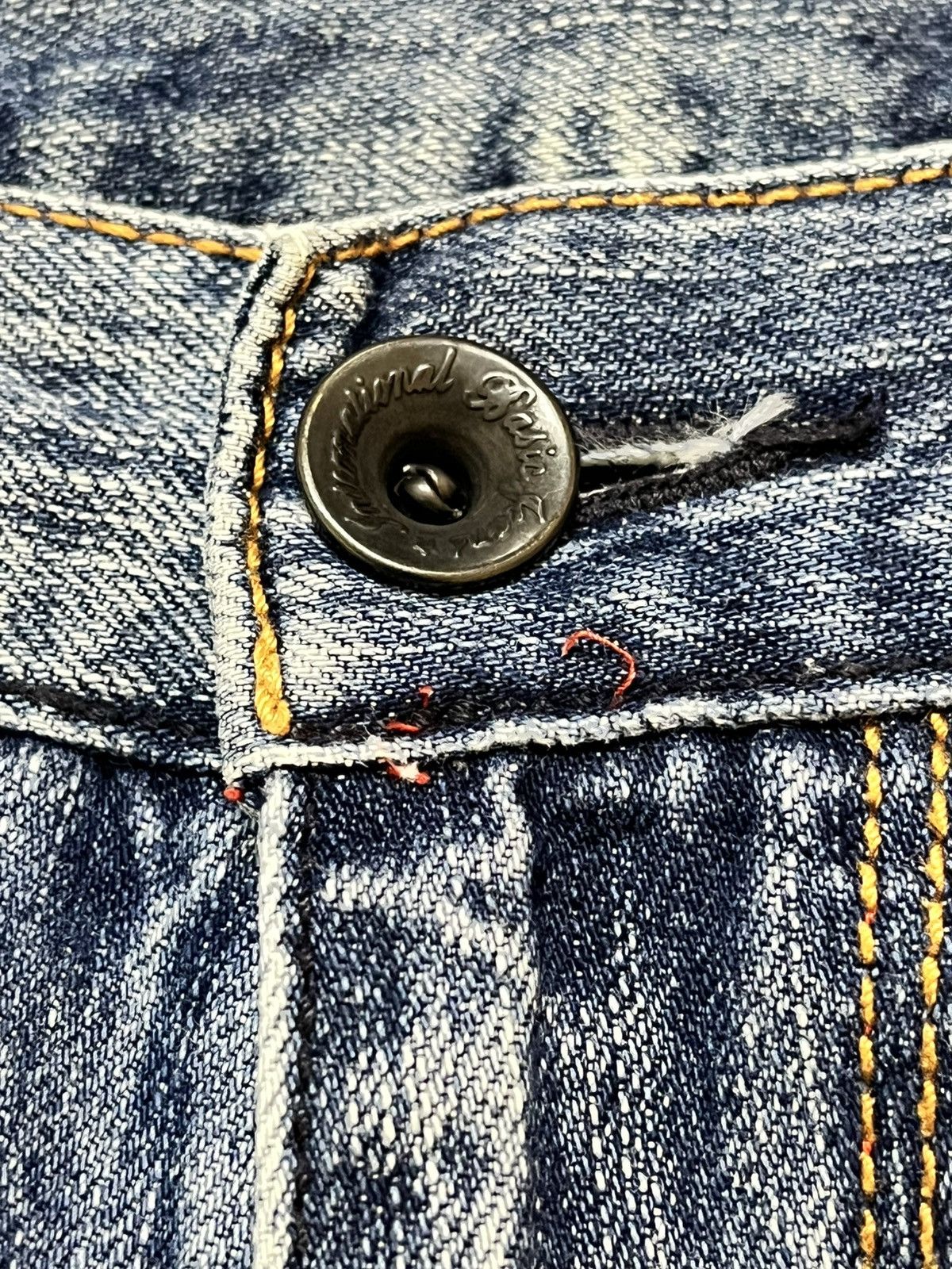 Japanese Brand Vintage UJ jeans Curve Leg Double Side Buckle Belt Denim Size US 33 - 9 Thumbnail