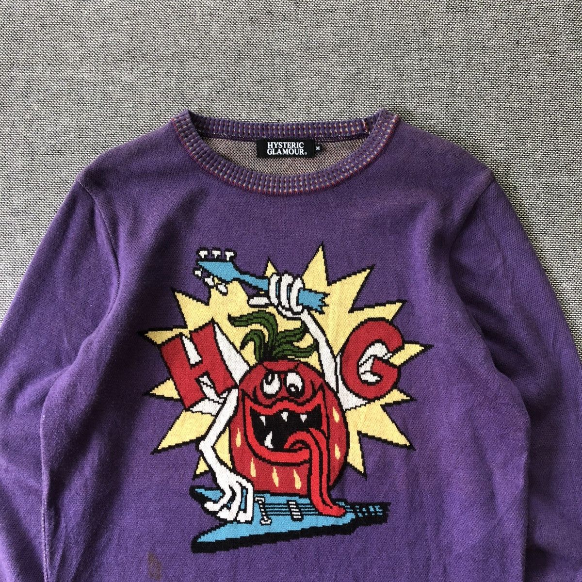 Hysteric Glamour HYSTERIC GLAMOUR Strawberry Rocker Knit Sweater Size US S / EU 44-46 / 1 - 3 Thumbnail