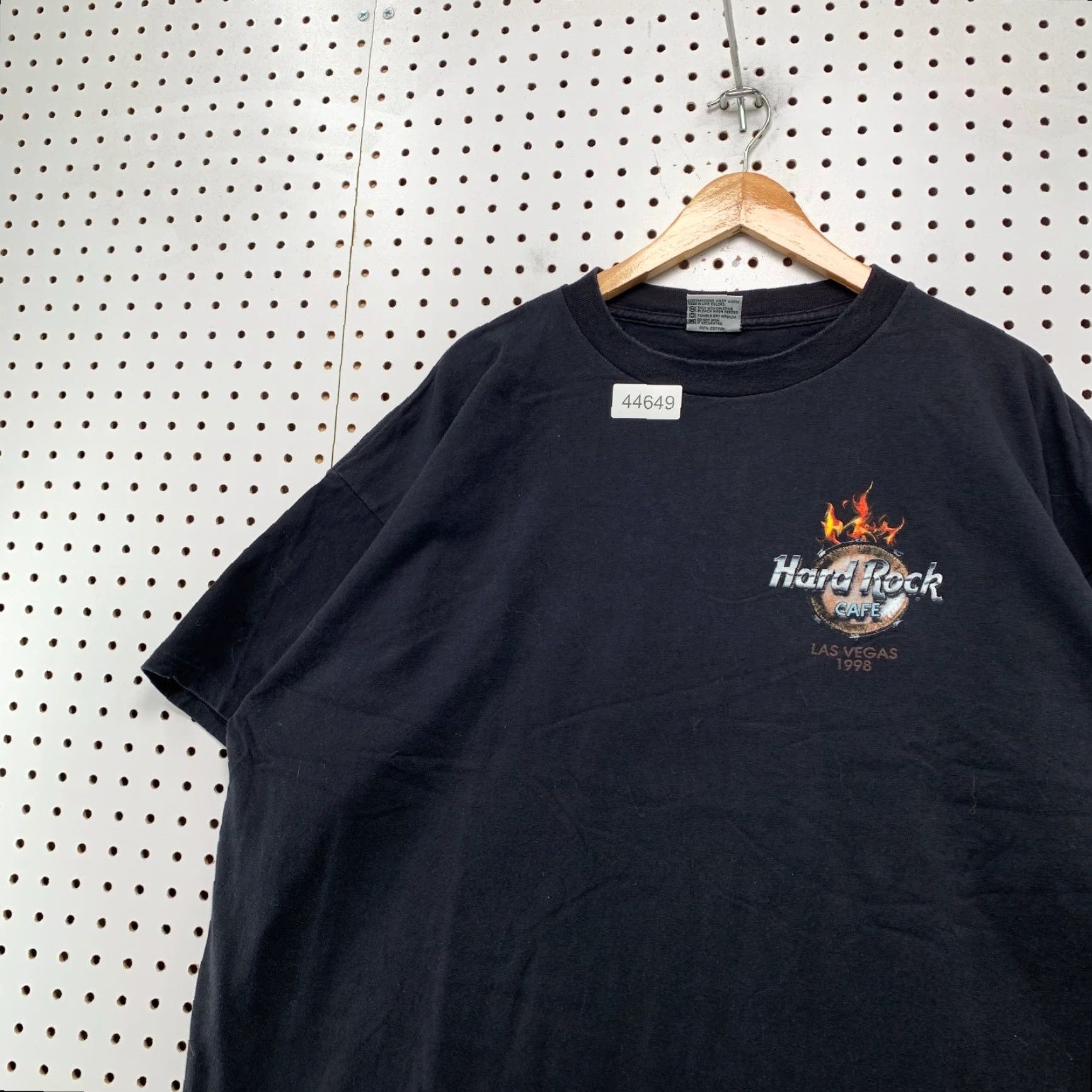 Hard Rock Cafe VINTAGE Hard Rock Cafe Shirt Mens 2XL 90s Black Las Vegas 1998 Guitar Flame Size US XXL / EU 58 / 5 - 3 Thumbnail