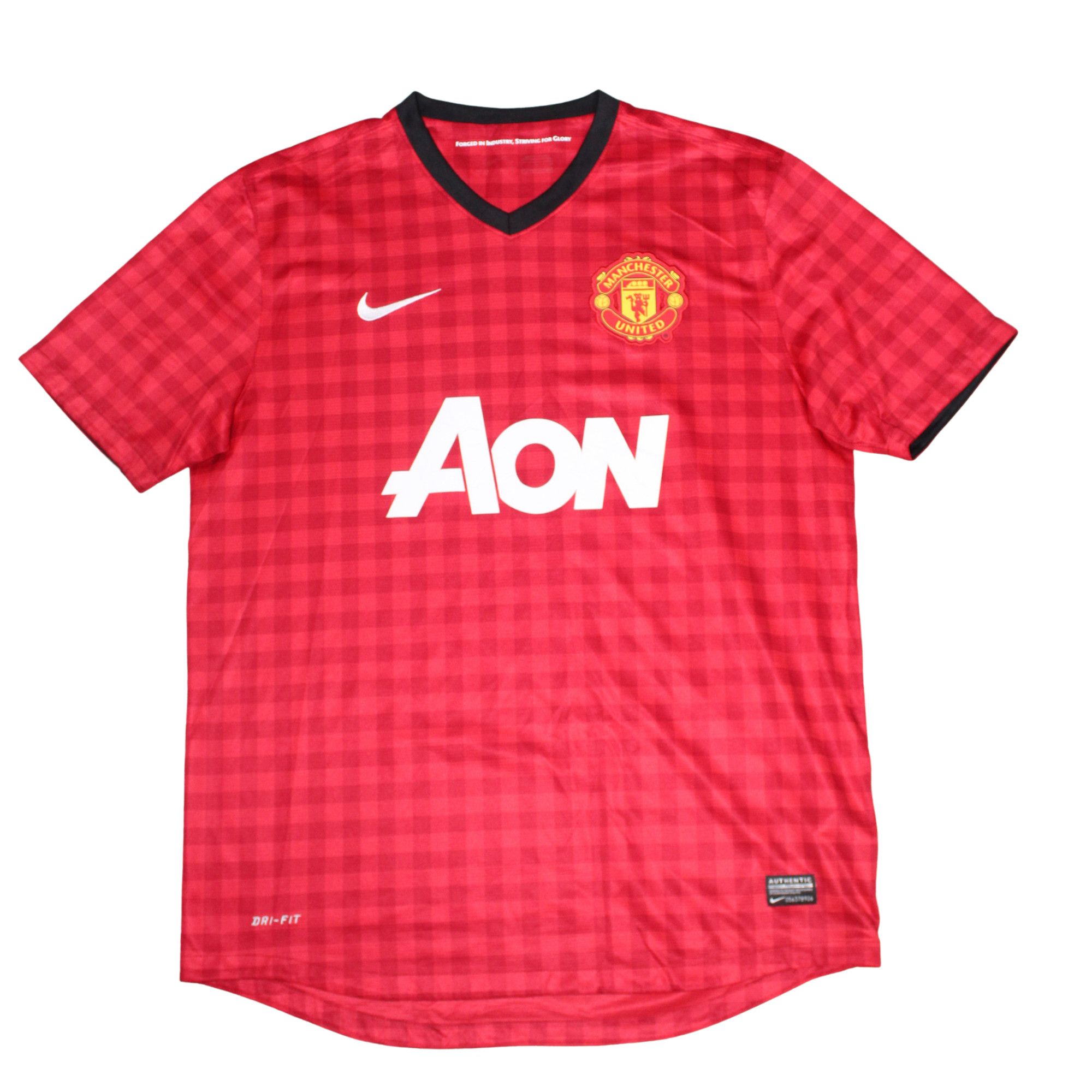 Nike Manchester United 2012/13 Nike Checkered Home Shirt Size US L / EU 52-54 / 3 - 1 Thumbnail