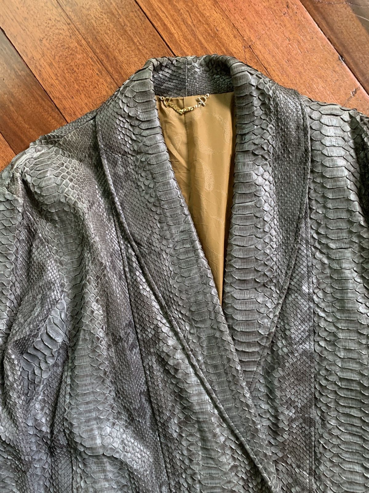 Gucci Rare! A/W 1998- Gucci- Tom Ford- Snakeskin Leather Coat Size US L / EU 52-54 / 3 - 6 Thumbnail