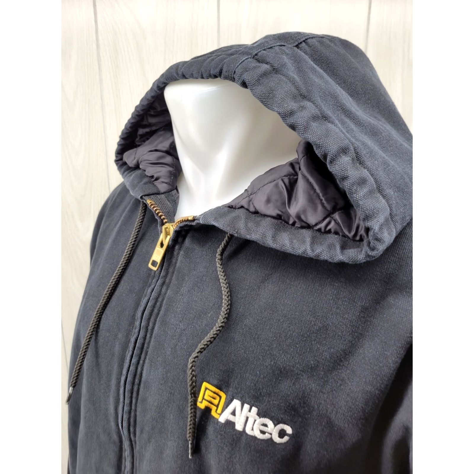 Dickies VINTAGE Dickies Jacket Canvas Hooded Quilted Lined Heavyweight 2XL Black Mens Regular Zip Short Size US XXL / EU 58 / 5 - 3 Thumbnail