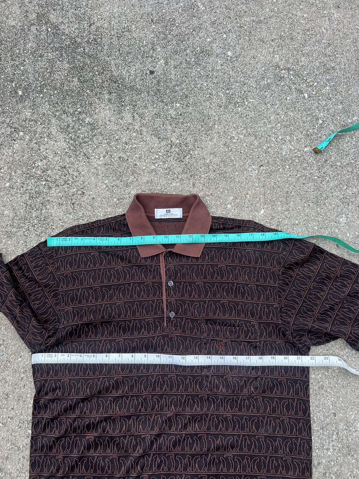 Vintage Givenchy Made in Italy Golfer Monogram Polo Shirt Size US L / EU 52-54 / 3 - 3 Thumbnail