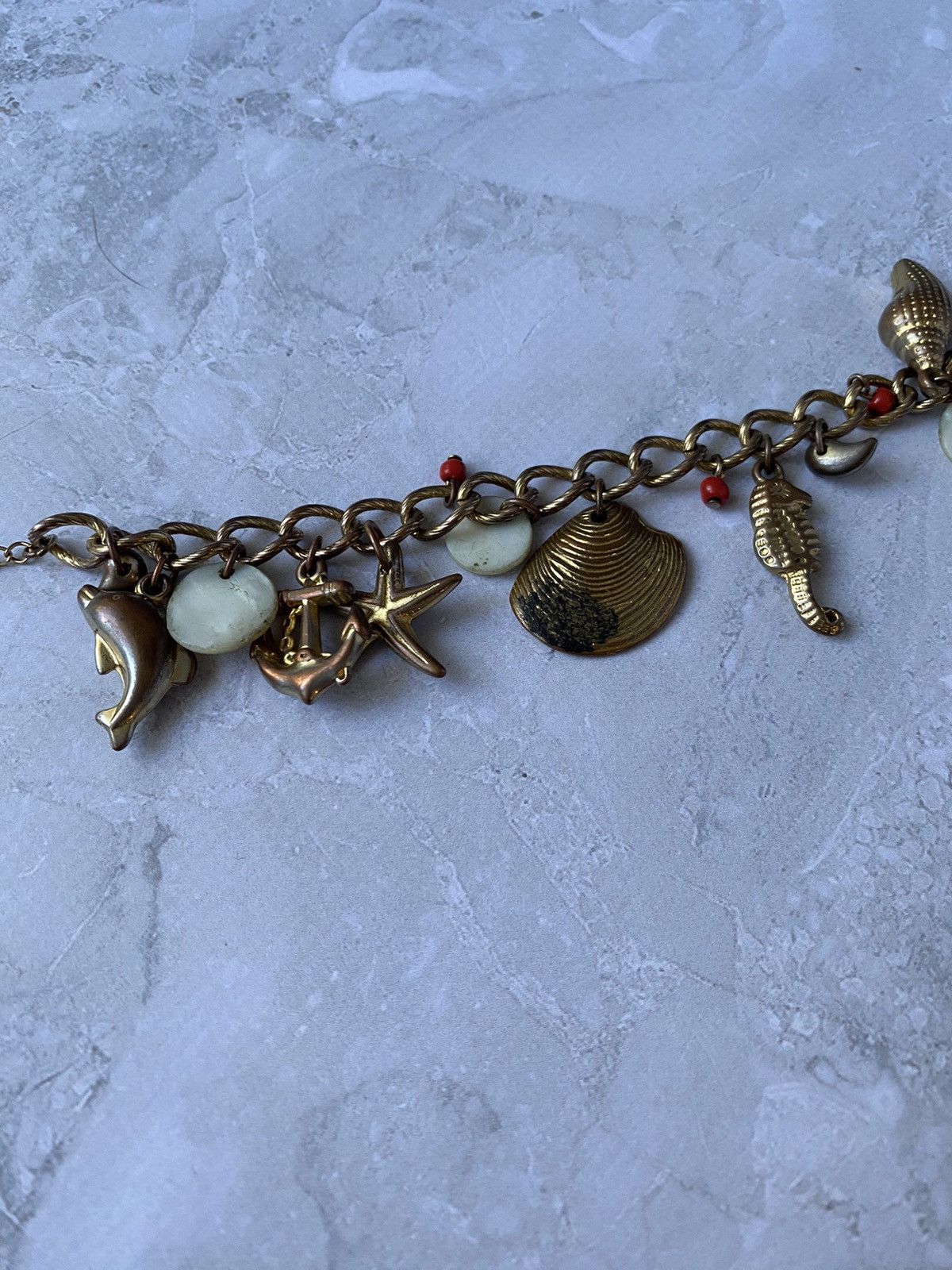 Jewelry × Vintage Futuristic Very Rare Vintage Marine Charm Bracelet Size ONE SIZE - 4 Thumbnail