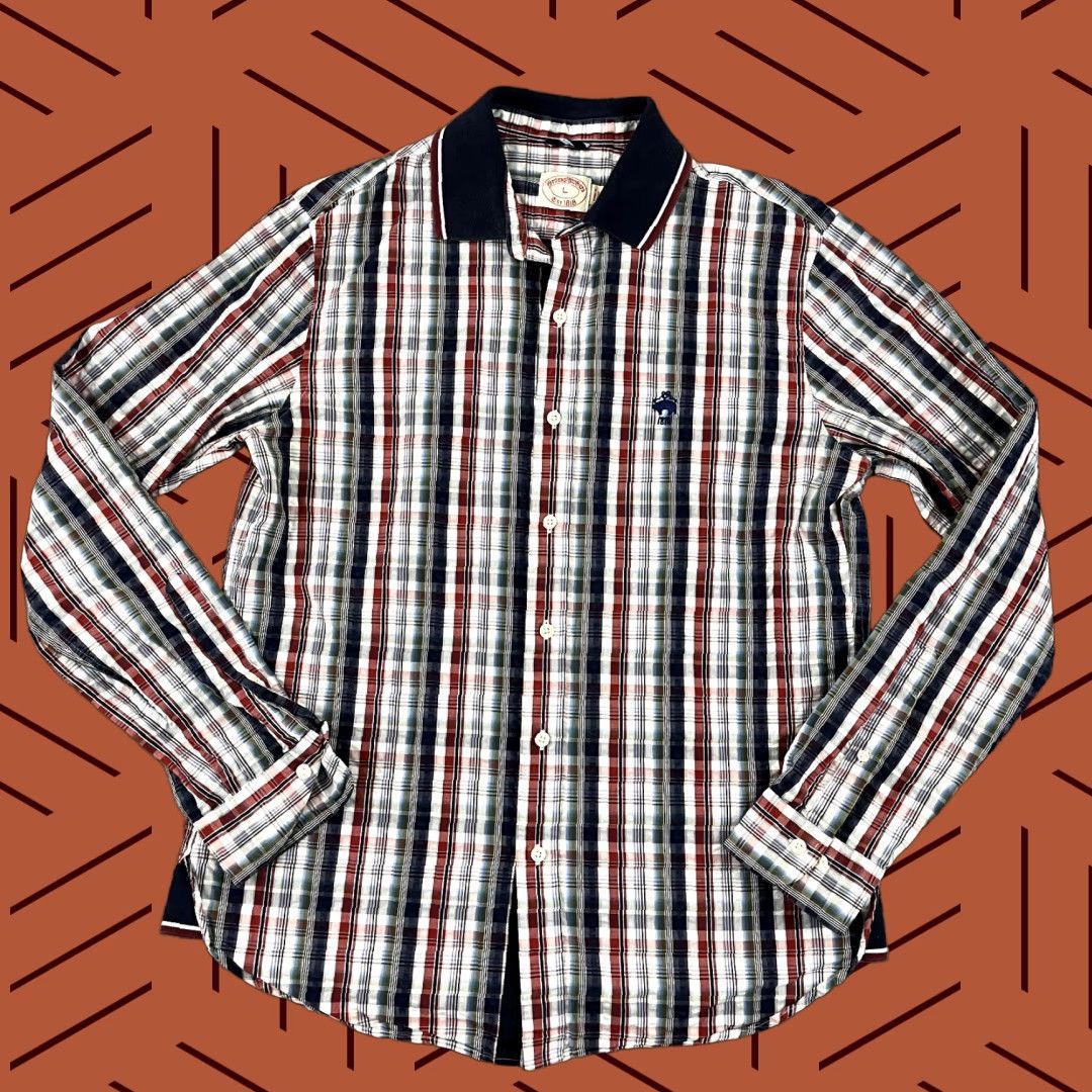 Brooks Brothers BROOKS BROTHERS Shirt Mens L Button-Up Collared Plaid Check Preppy L/S Regular Casual Formal Workwear Size US L / EU 52-54 / 3 - 1 Thumbnail