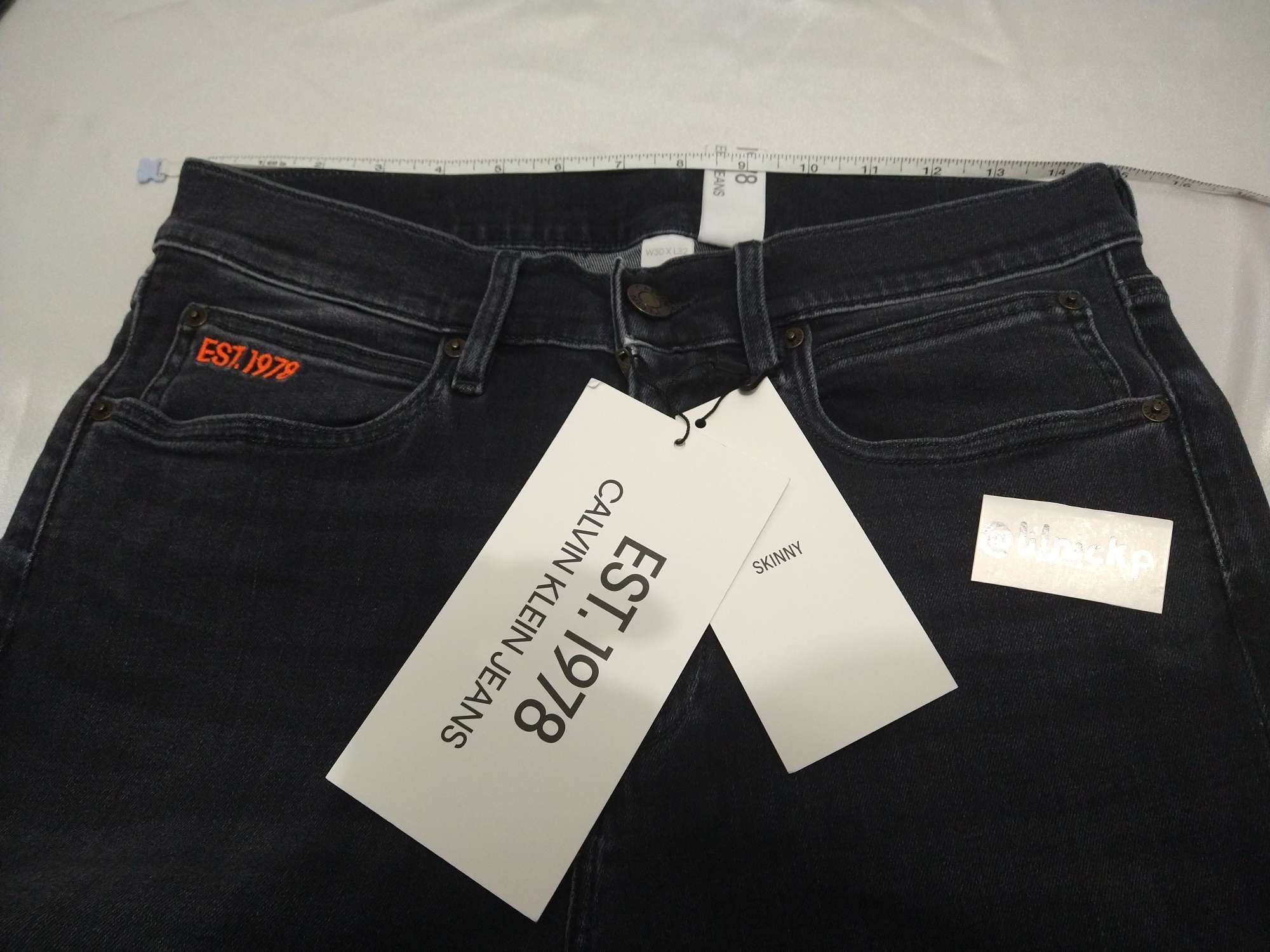 Calvin Klein 205W39NYC EST. 1978 Skinny Leg Comet Grey Jeans Size US 30 / EU 46 - 5 Thumbnail