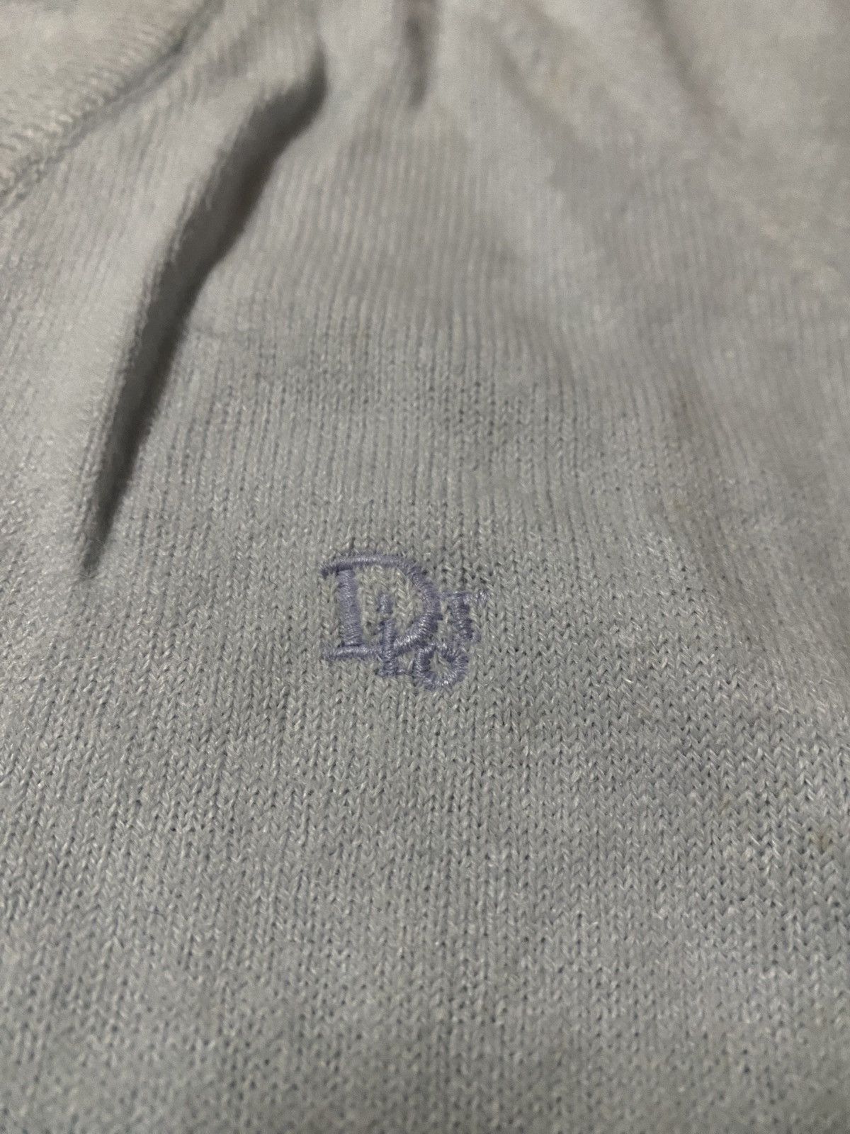 Christian Dior Monsieur Vintage 90s Christian Dior Baby Blue V-Neck Jumper Pullover Size US L / EU 52-54 / 3 - 4 Thumbnail