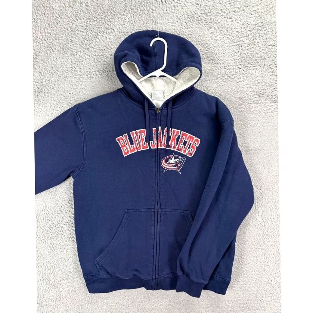 NHL NHL Hoodie Adult XL Blue Sherpa Lined Full Zip Pullover Mens Size US XL / EU 56 / 4 - 3 Thumbnail