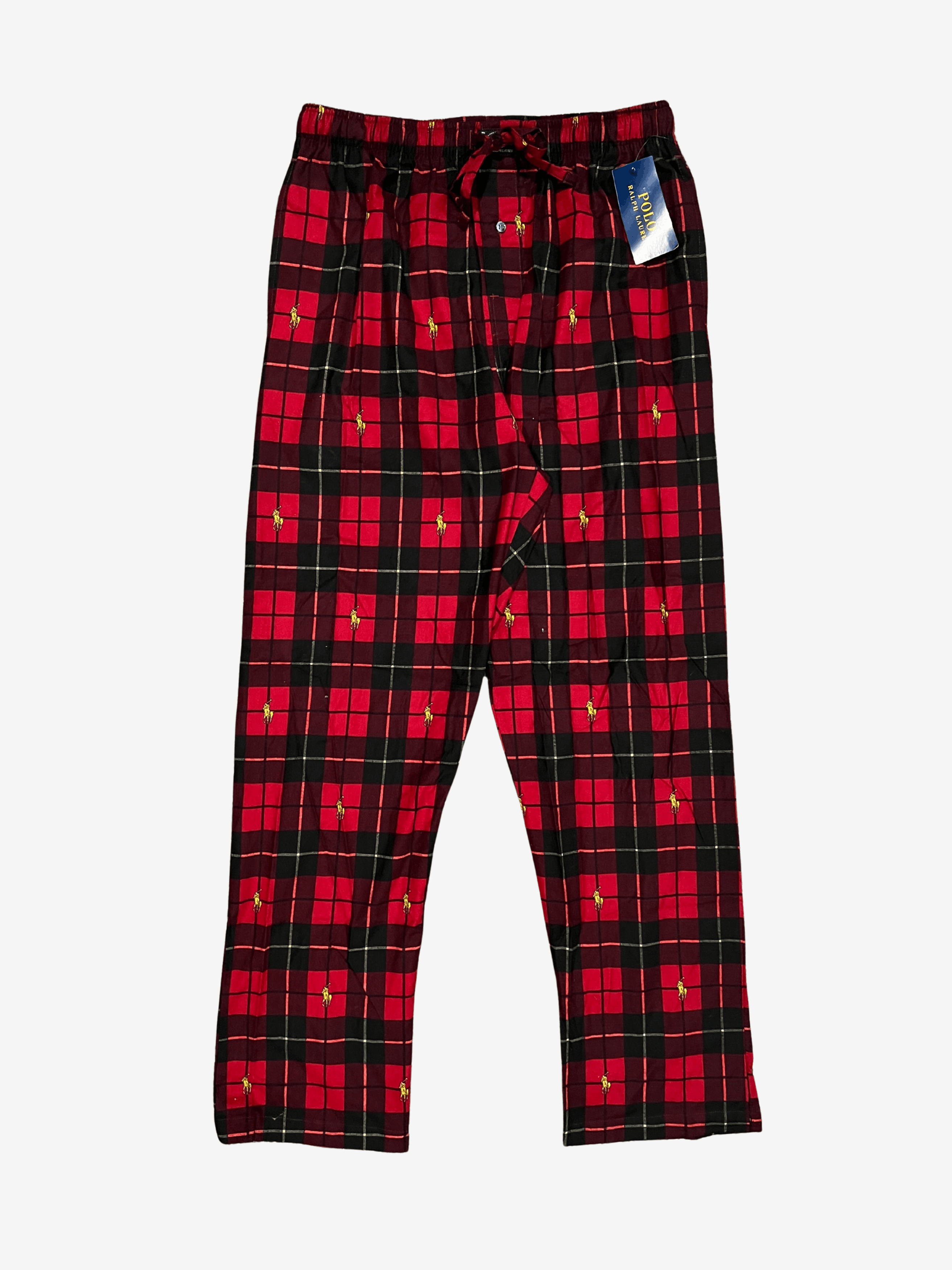 Polo Ralph Lauren Red Plaid All Over Pony Pajama Pant Medium