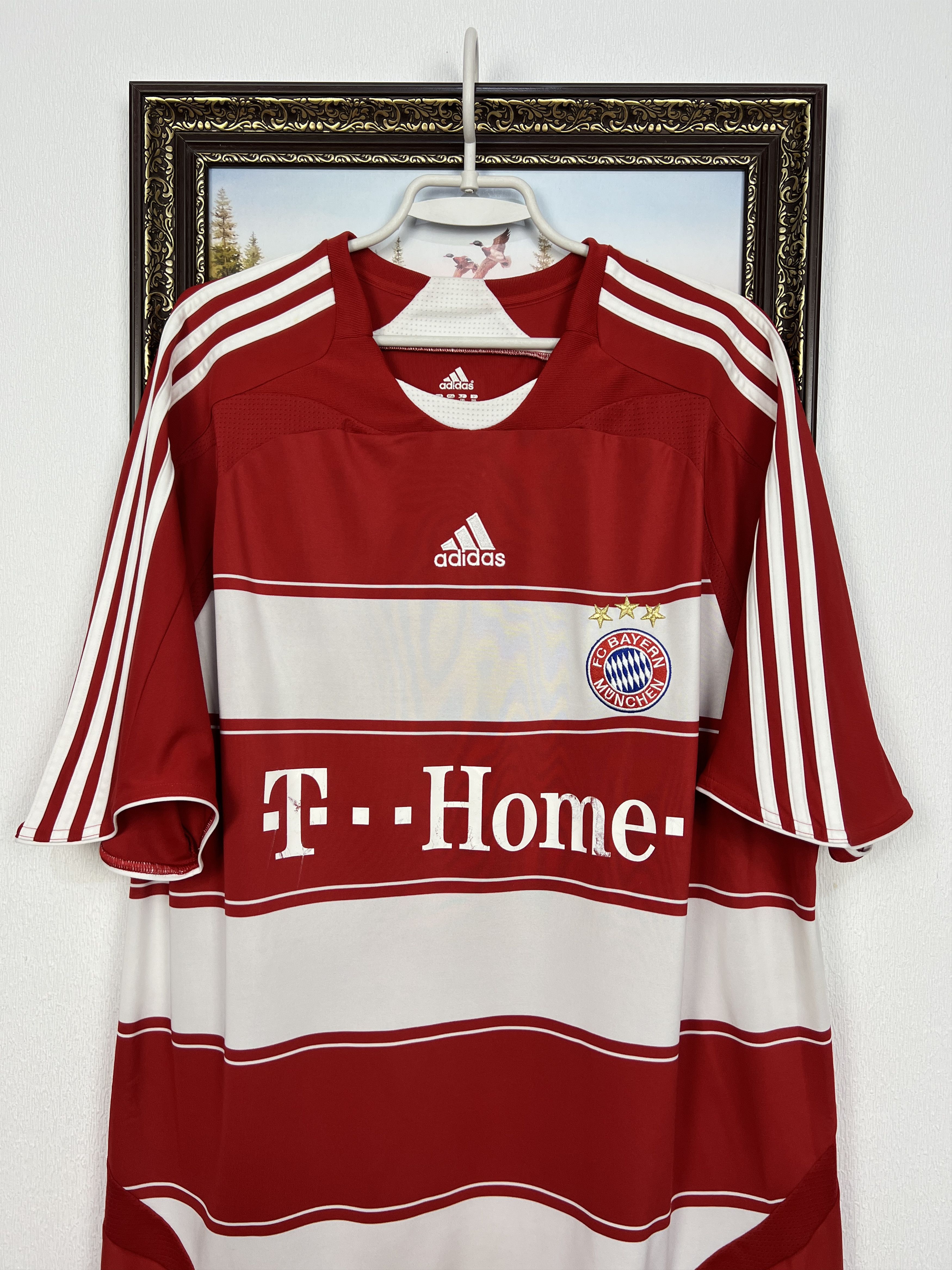 Adidas Bayern Munich Home football shirt 2007 Soccer Adidas Jersey Size US XXL / EU 58 / 5 - 2 Thumbnail